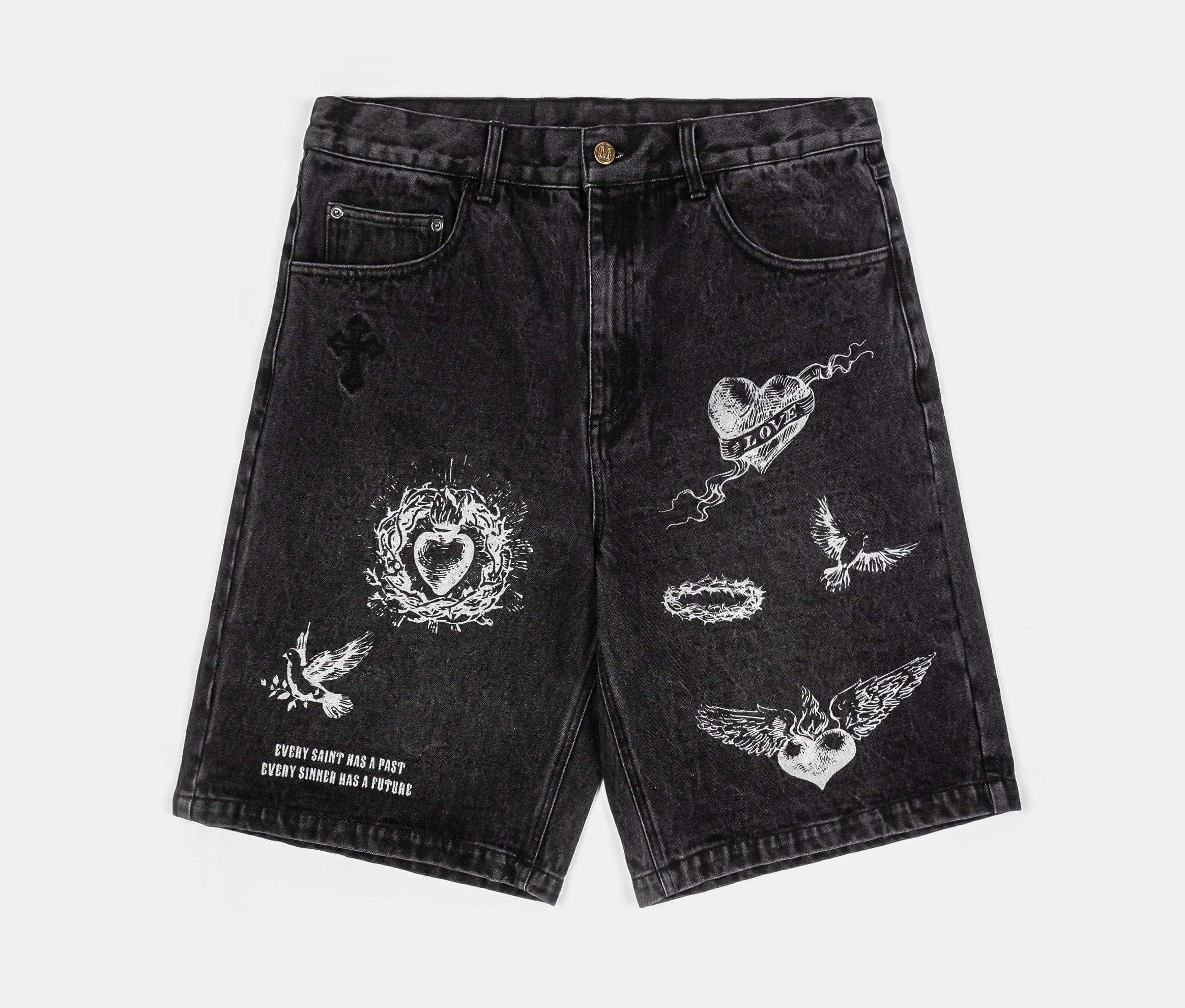 Cthdrl Prayers Denim Mens Short (Grey/Black)