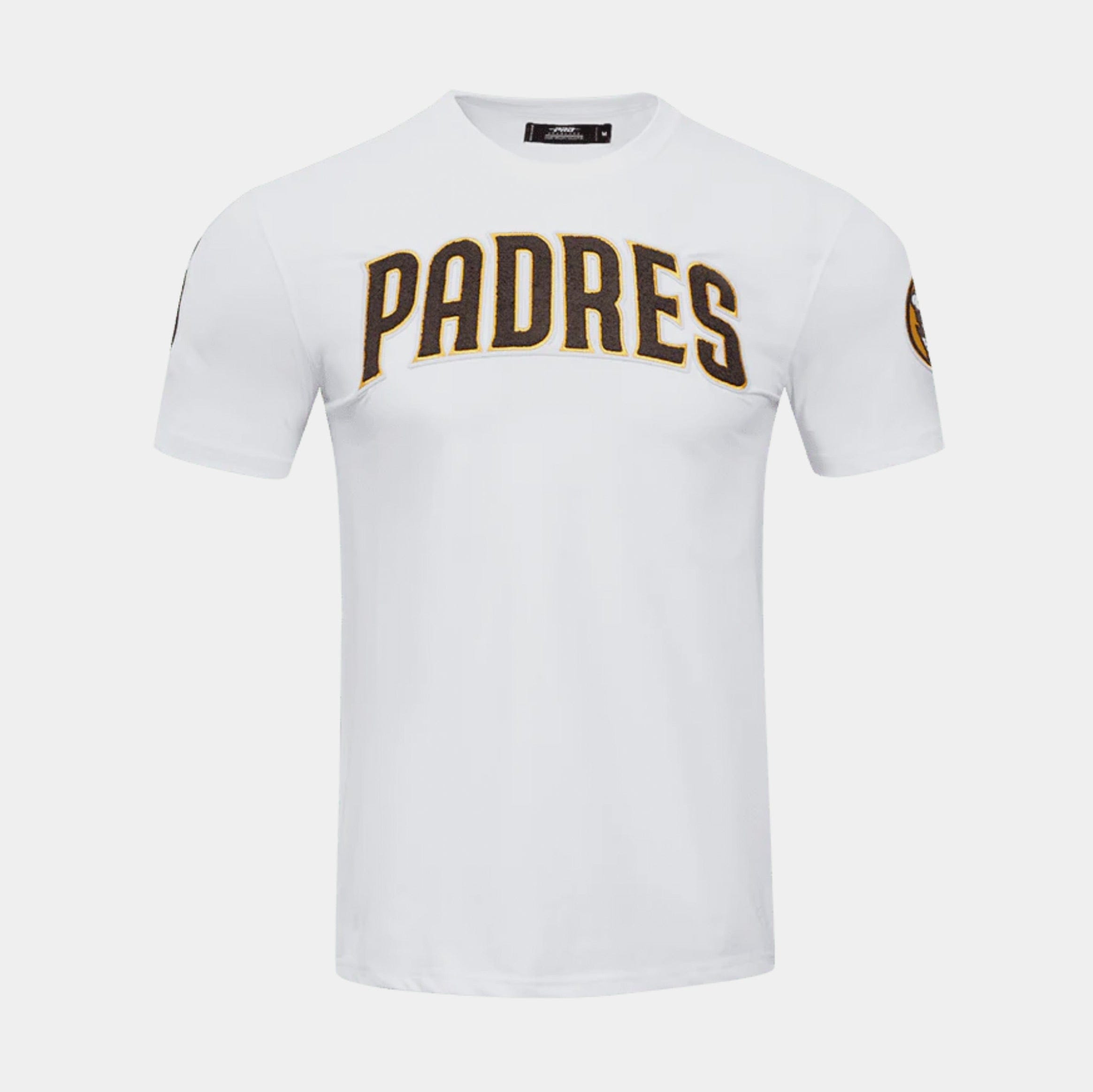 PRO Standard San Diego Padres Classic Mens Short Sleeve Shirt (White/Brown)