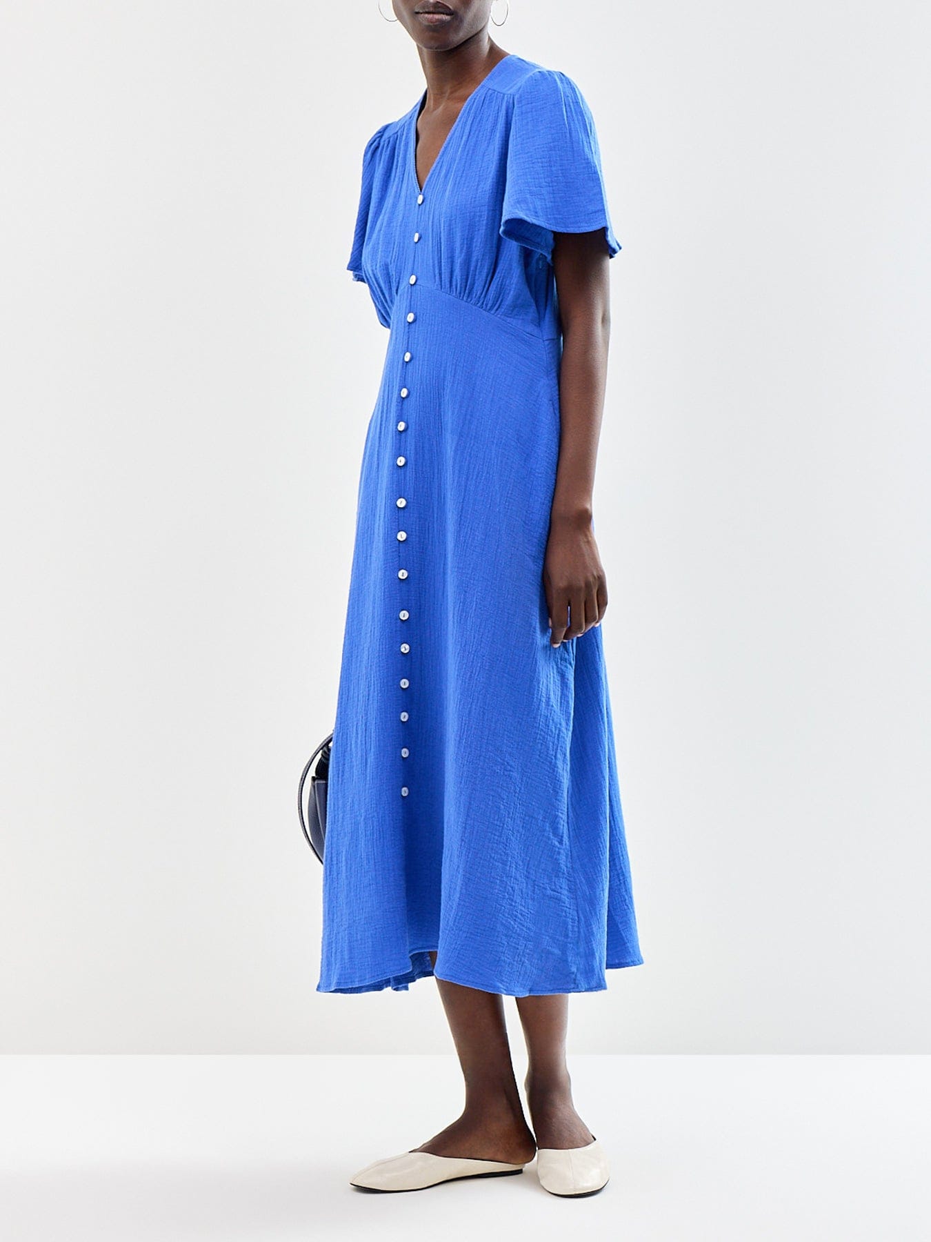 Aspiga Tessa Cheesecloth Dress Blue