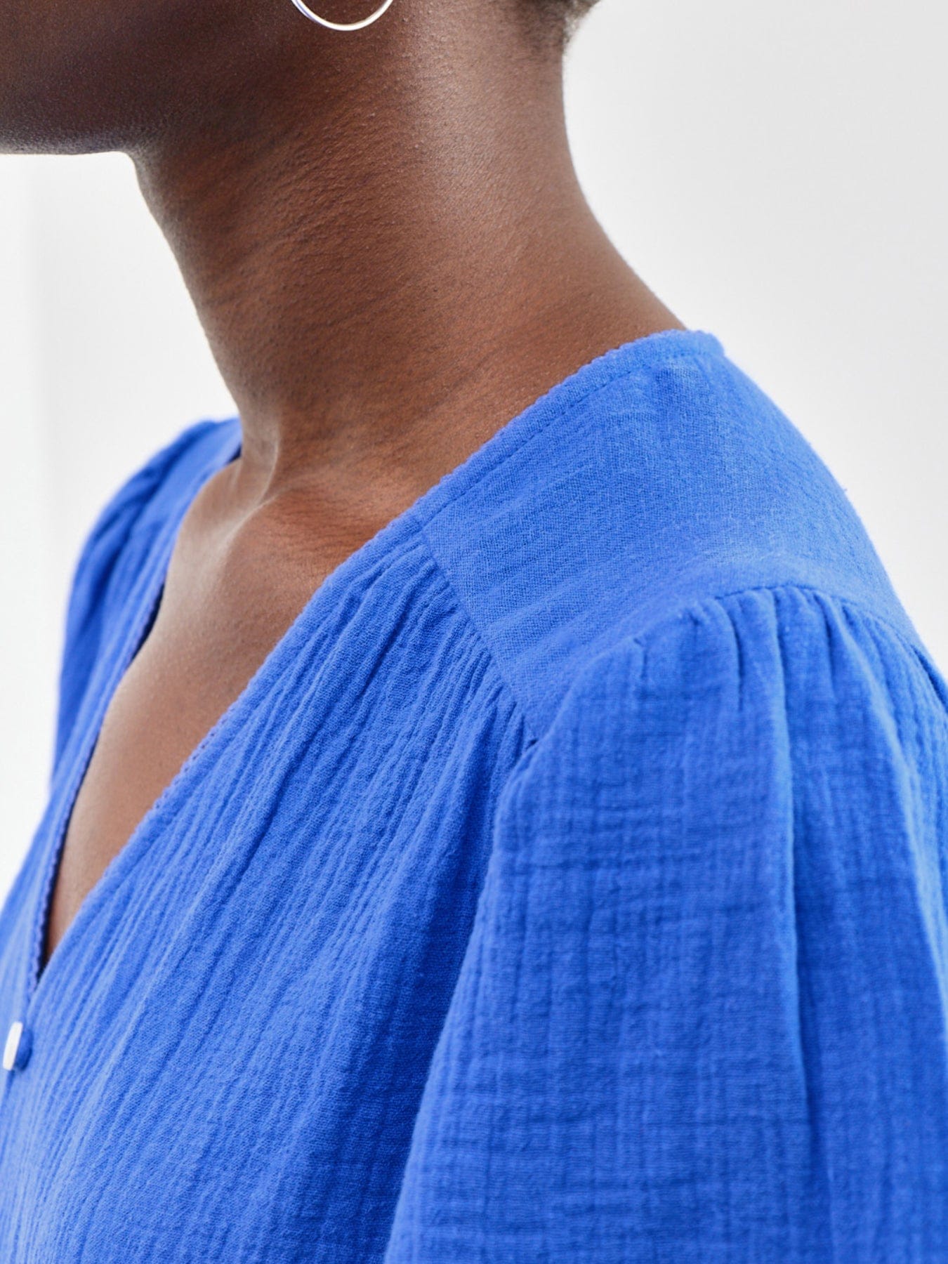 Aspiga Tessa Cheesecloth Dress Blue
