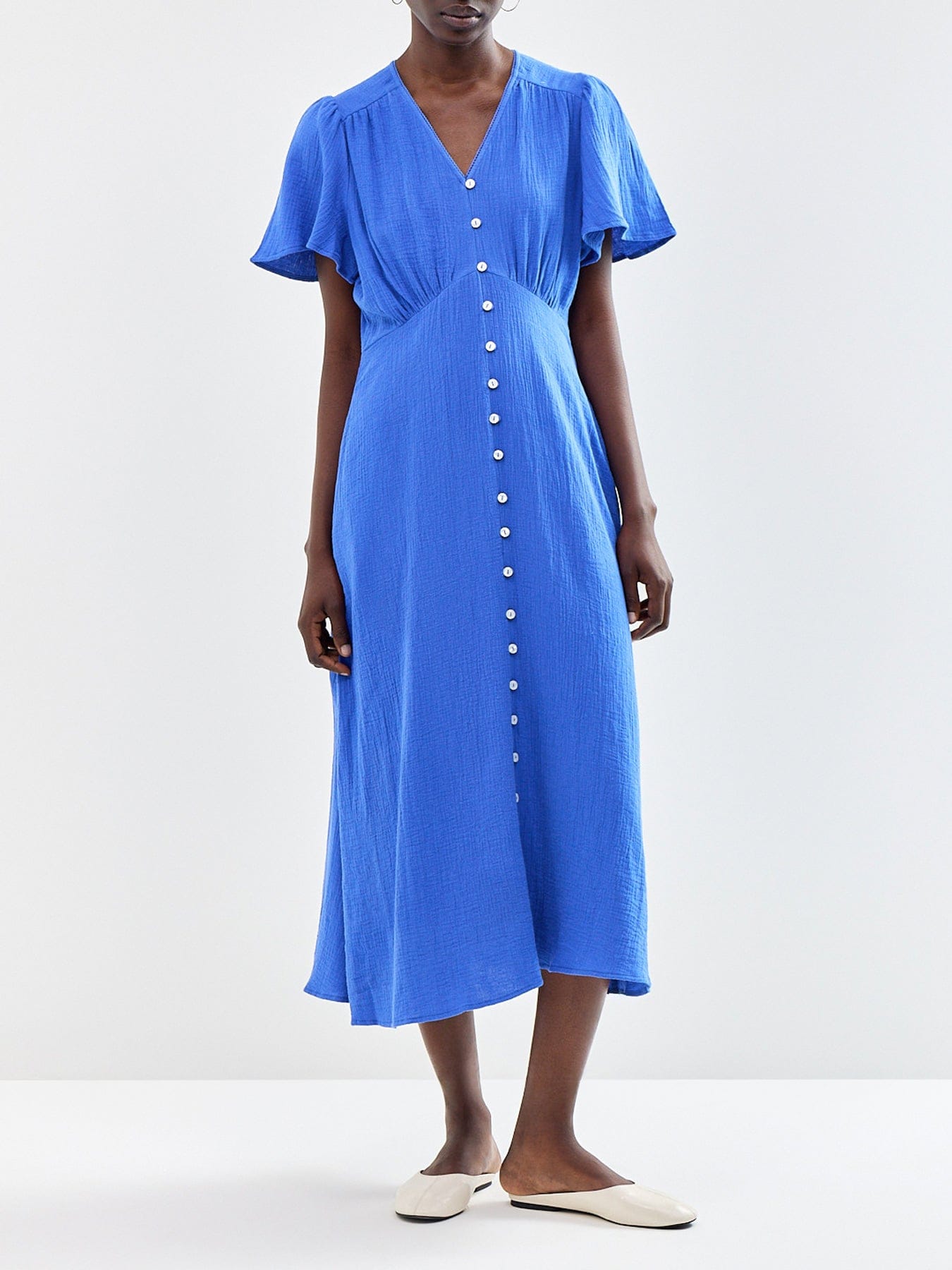Aspiga Tessa Cheesecloth Dress Blue