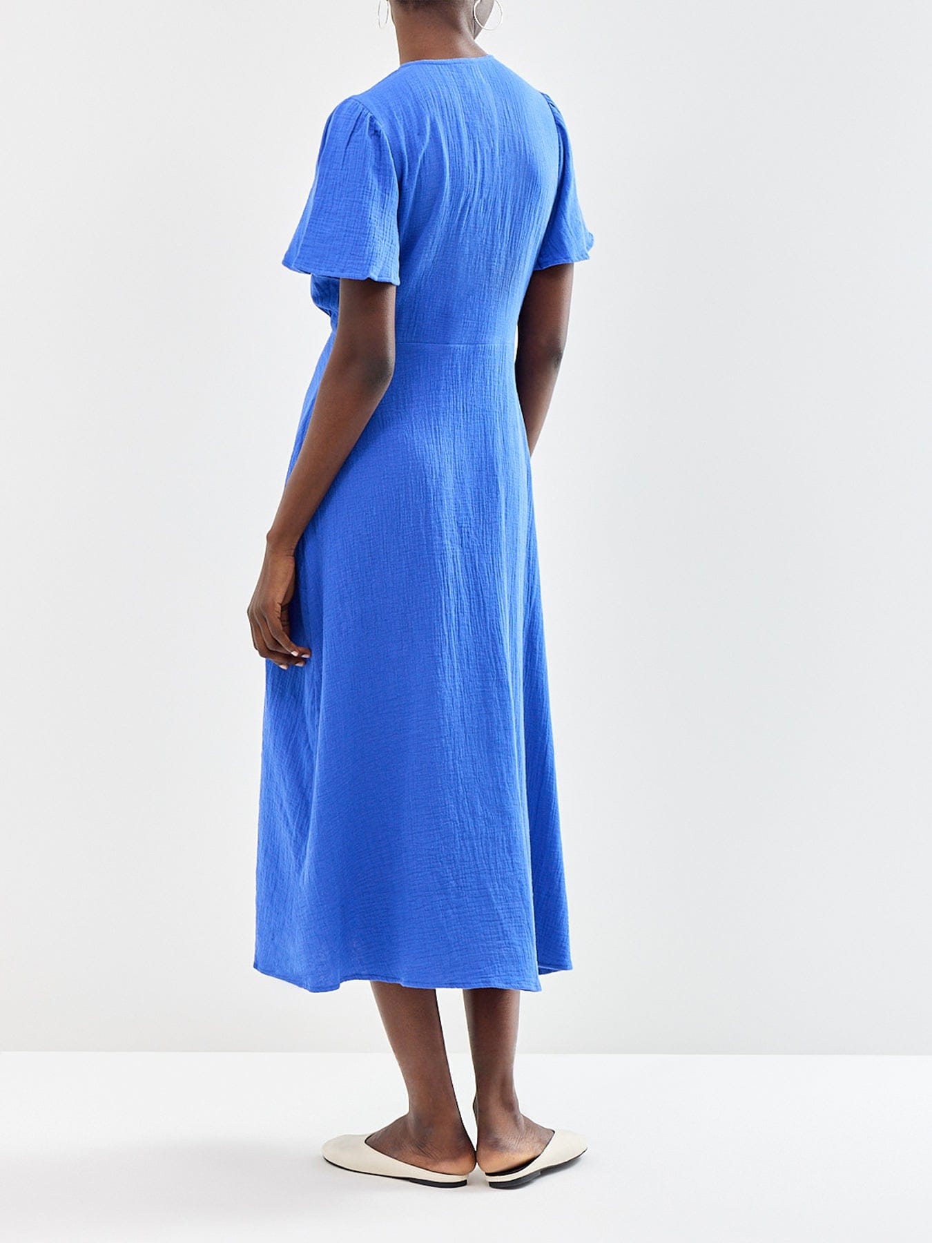 Aspiga Tessa Cheesecloth Dress Blue