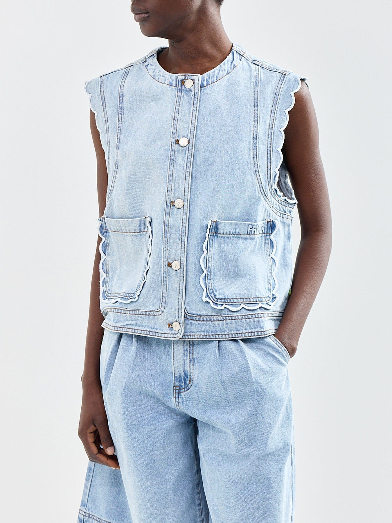 FRNCH Lillo Gilet Blue
