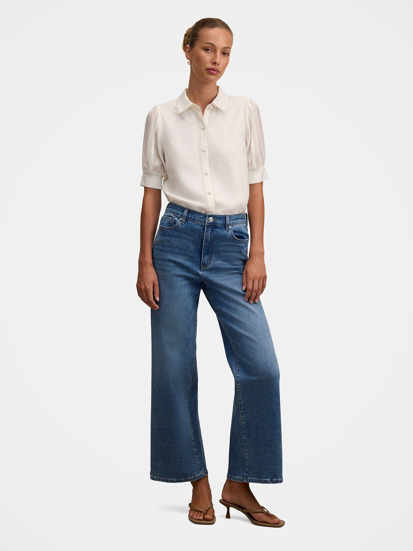 Forever New Finley Trim Detail Blouse White