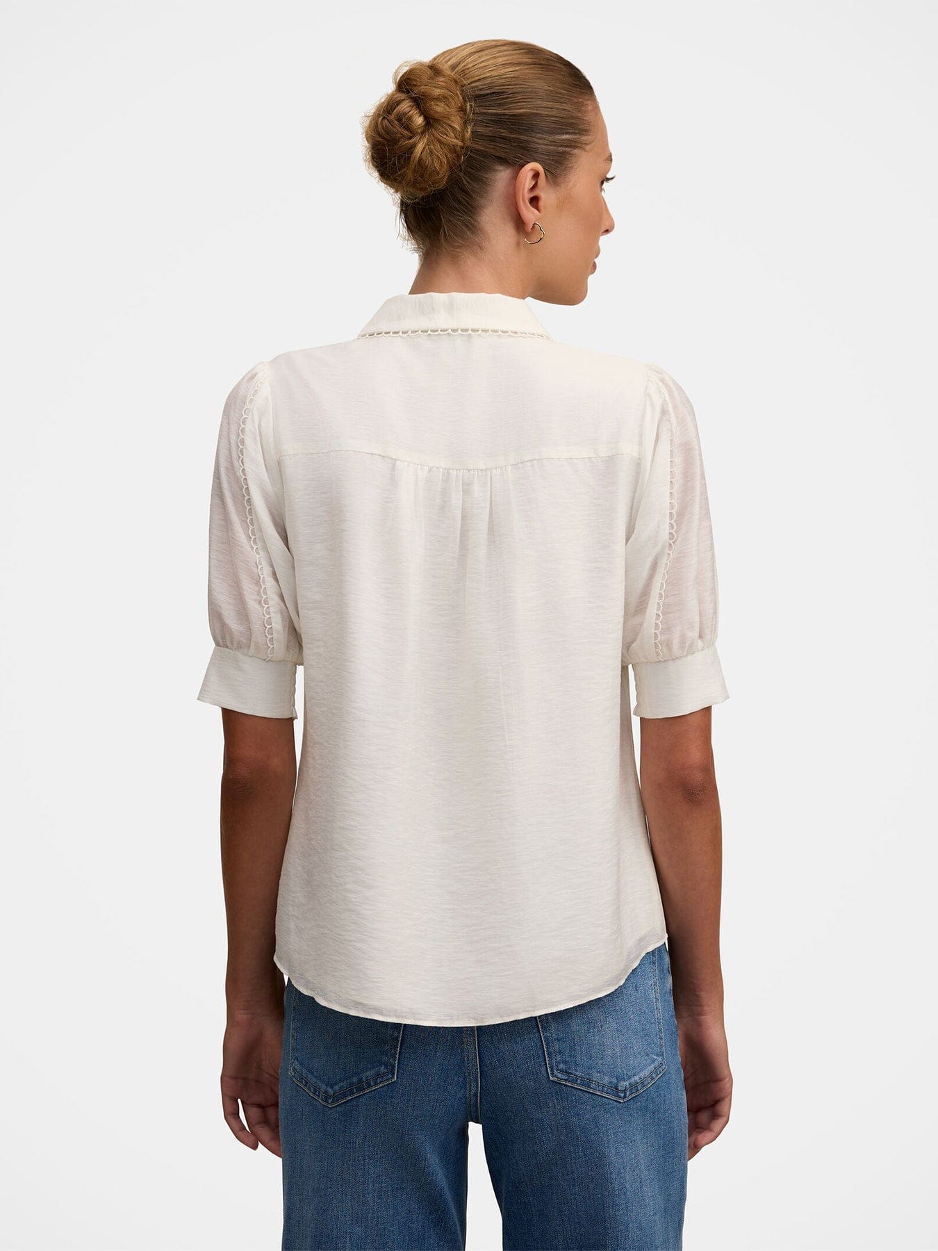 Forever New Finley Trim Detail Blouse White