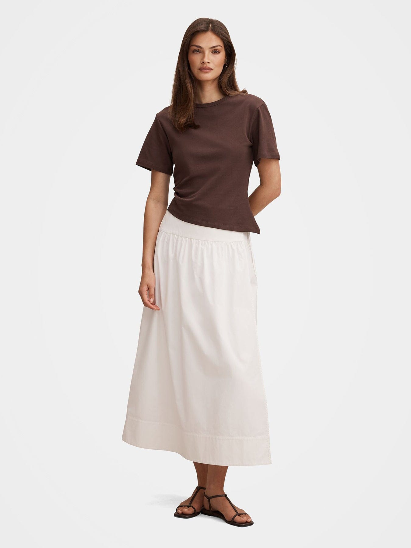 Forever New Saskia Boxy T - Shirt Brown
