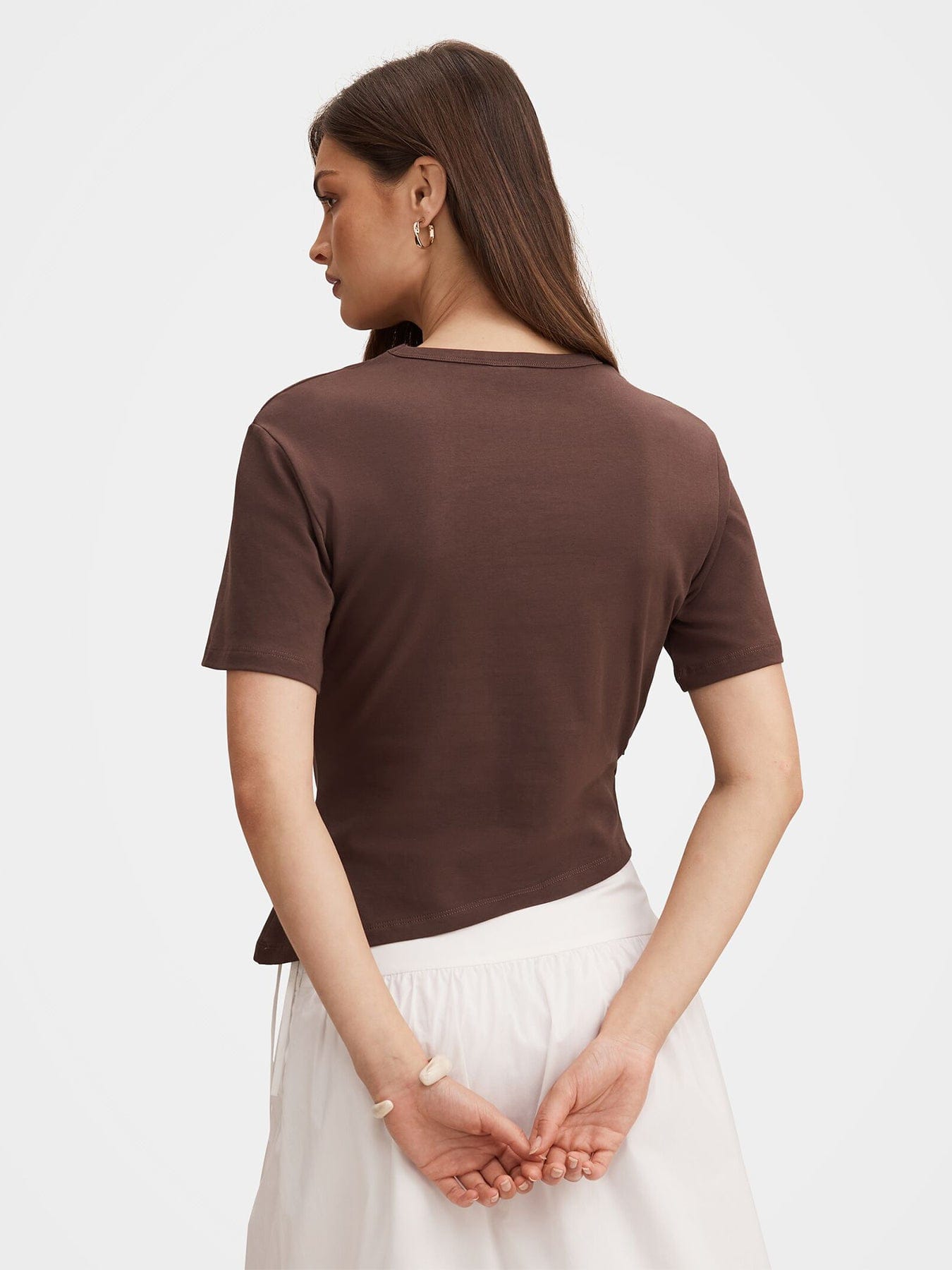 Forever New Saskia Boxy T - Shirt Brown