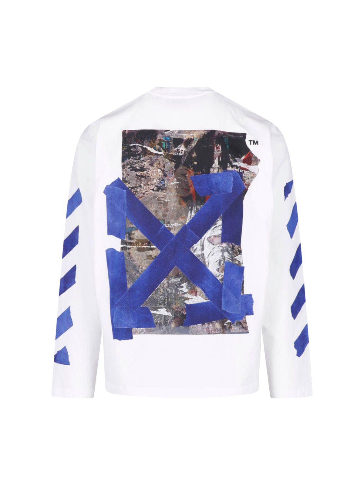 White Cotton Bacco Arrow Skate Long - Sleeve T - Shirt