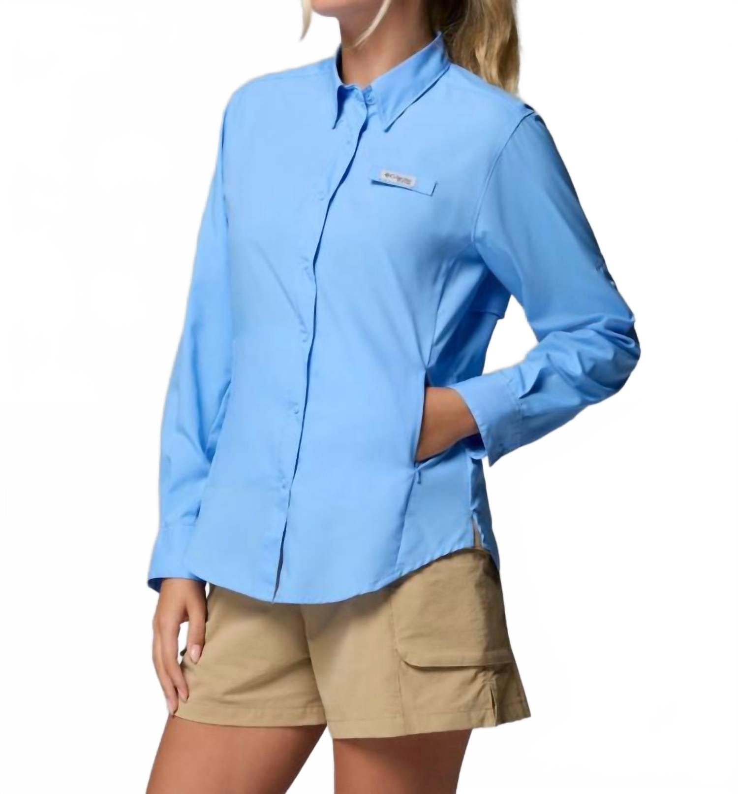 WHITE* Pfg Tamiami Ii Long Sleeve Shirt In White Cap