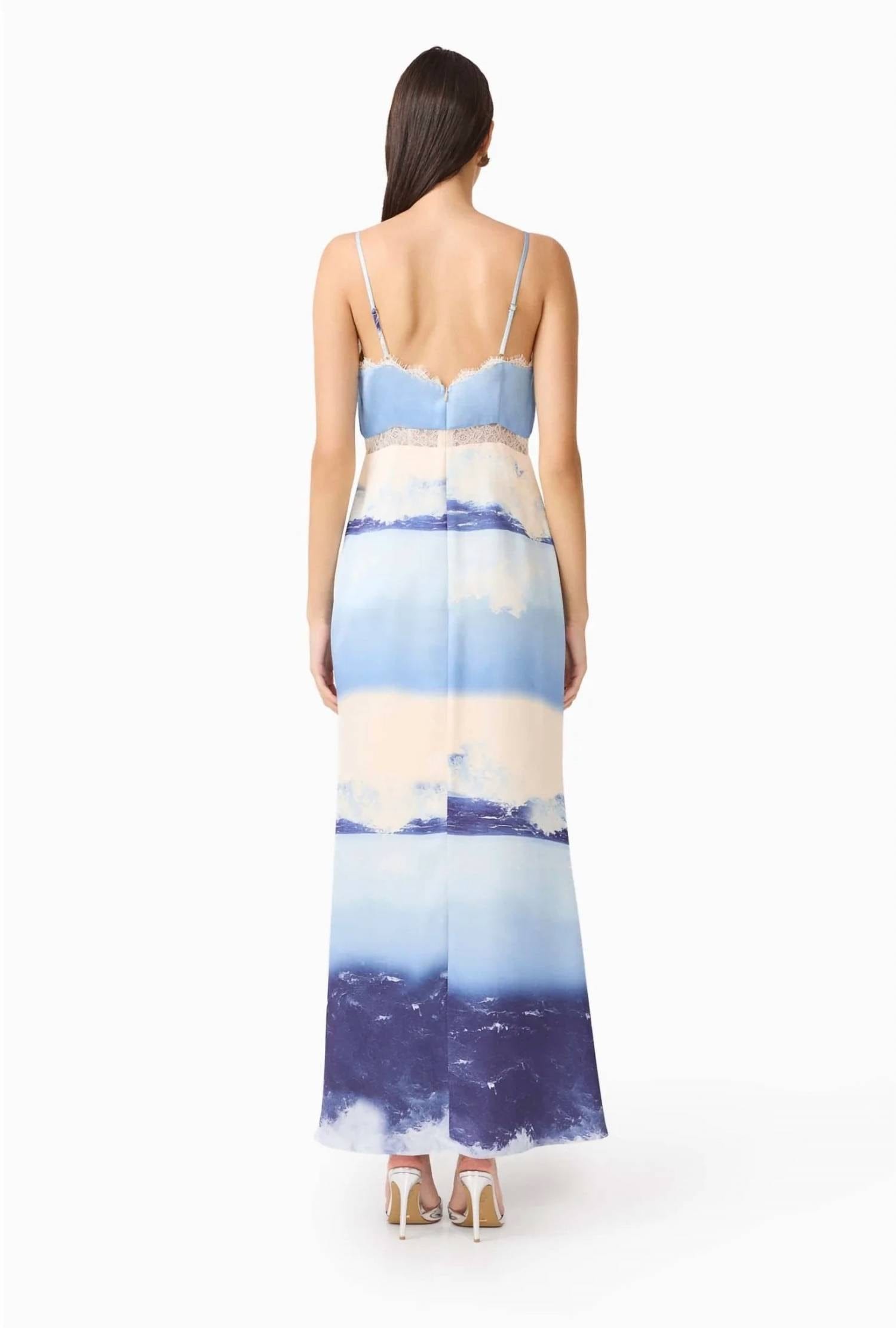 Eska Cami Maxi Slip Dress In Blue