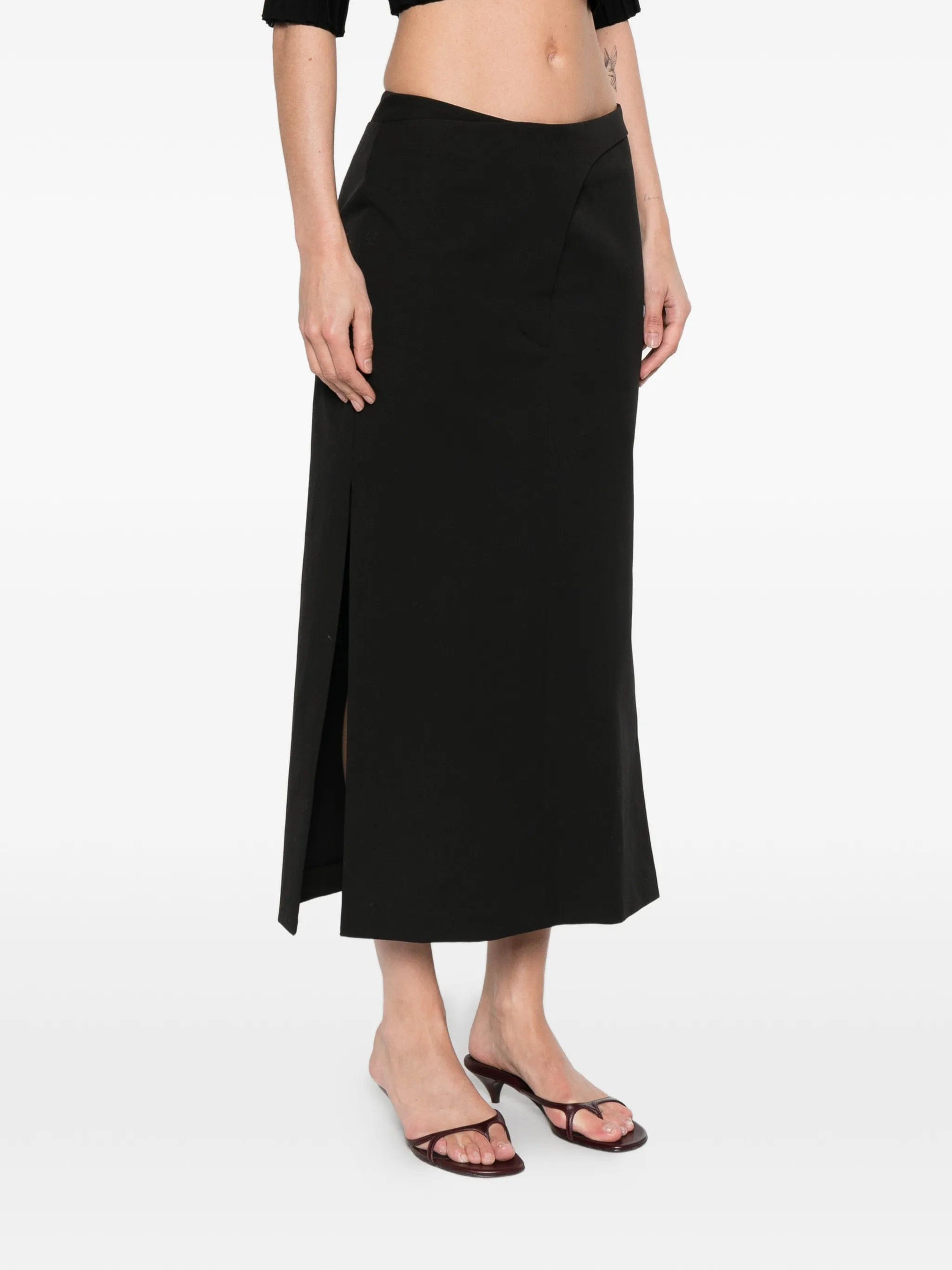 Sportmax SPSVelo slit midi skirt