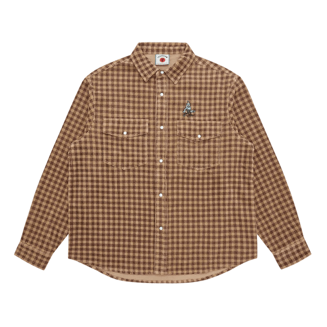 Icecream Corduroy Check Shirt Brown Check