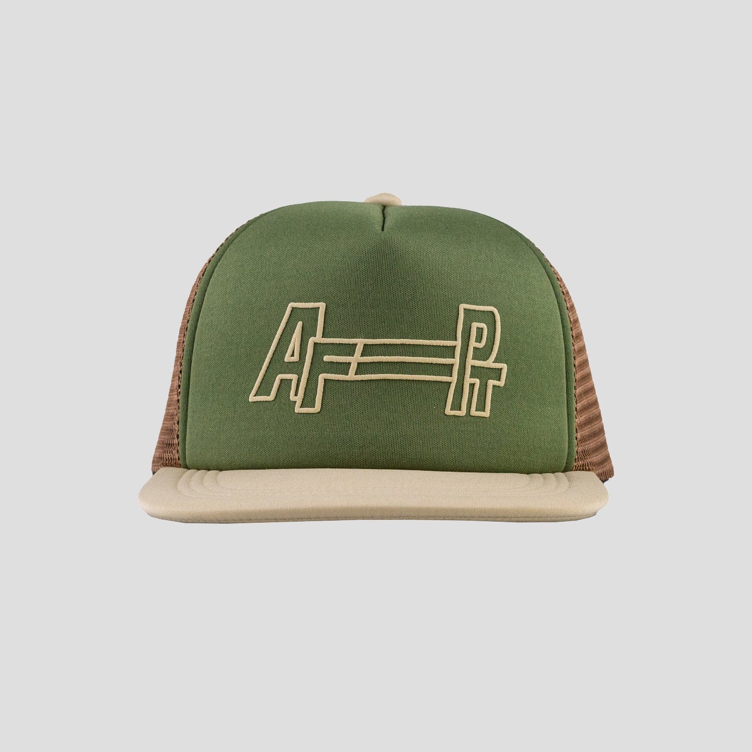 Amongst Few x Precious Trust - Co - Branded Trucker Cap (Green/Beige)