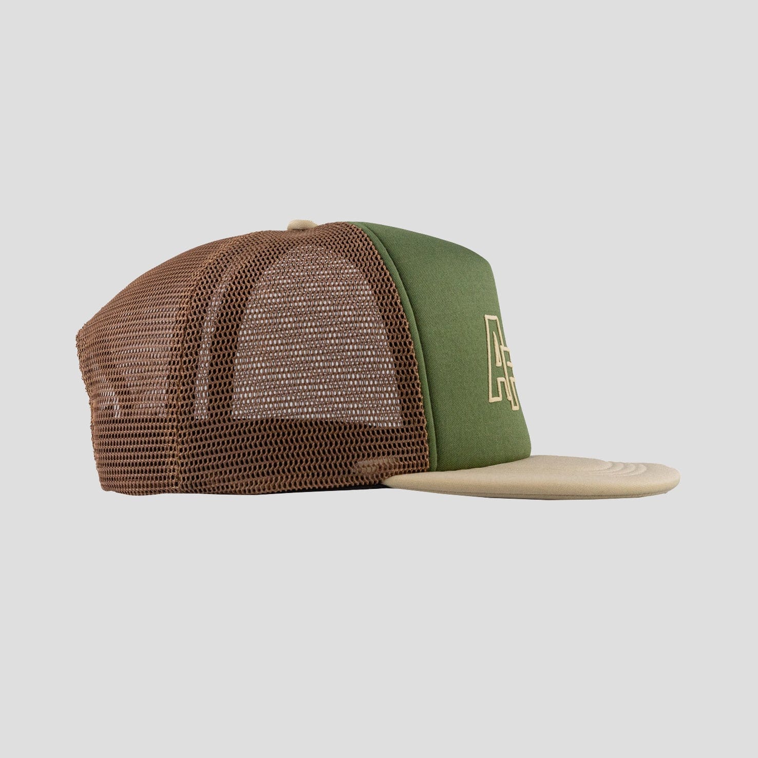 Amongst Few x Precious Trust - Co - Branded Trucker Cap (Green/Beige)