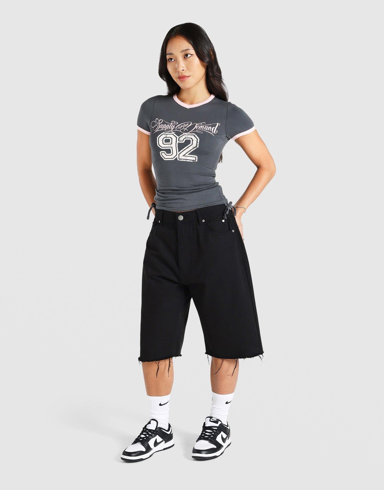 Supply & Demand Ruched Short Sleeve T - Shirt