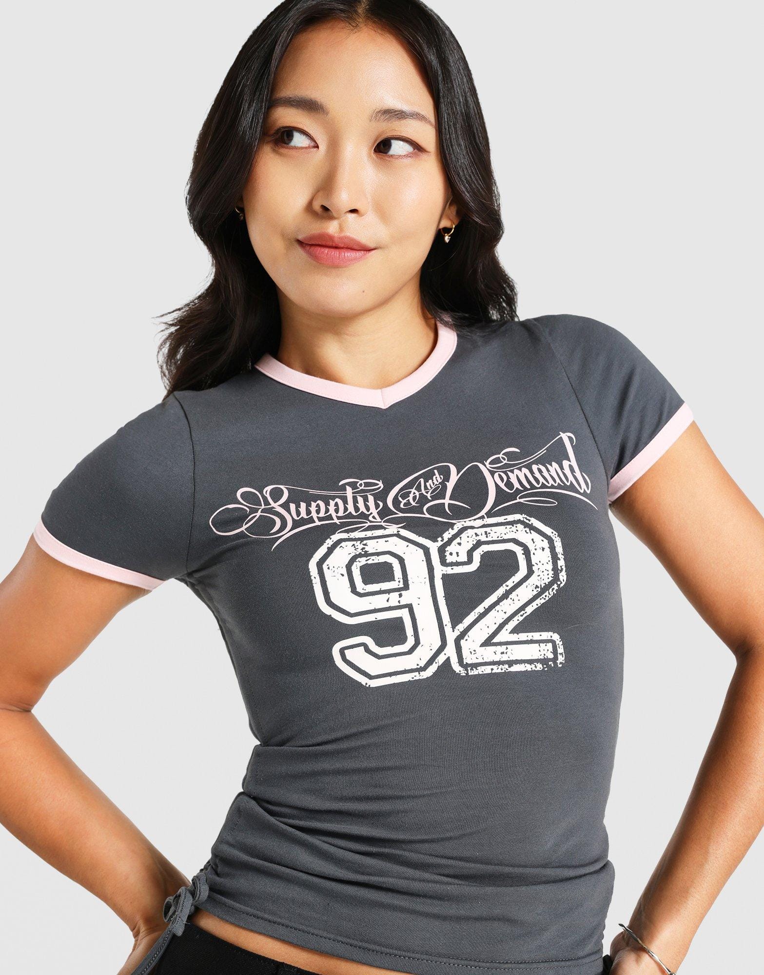 Supply & Demand Ruched Short Sleeve T - Shirt