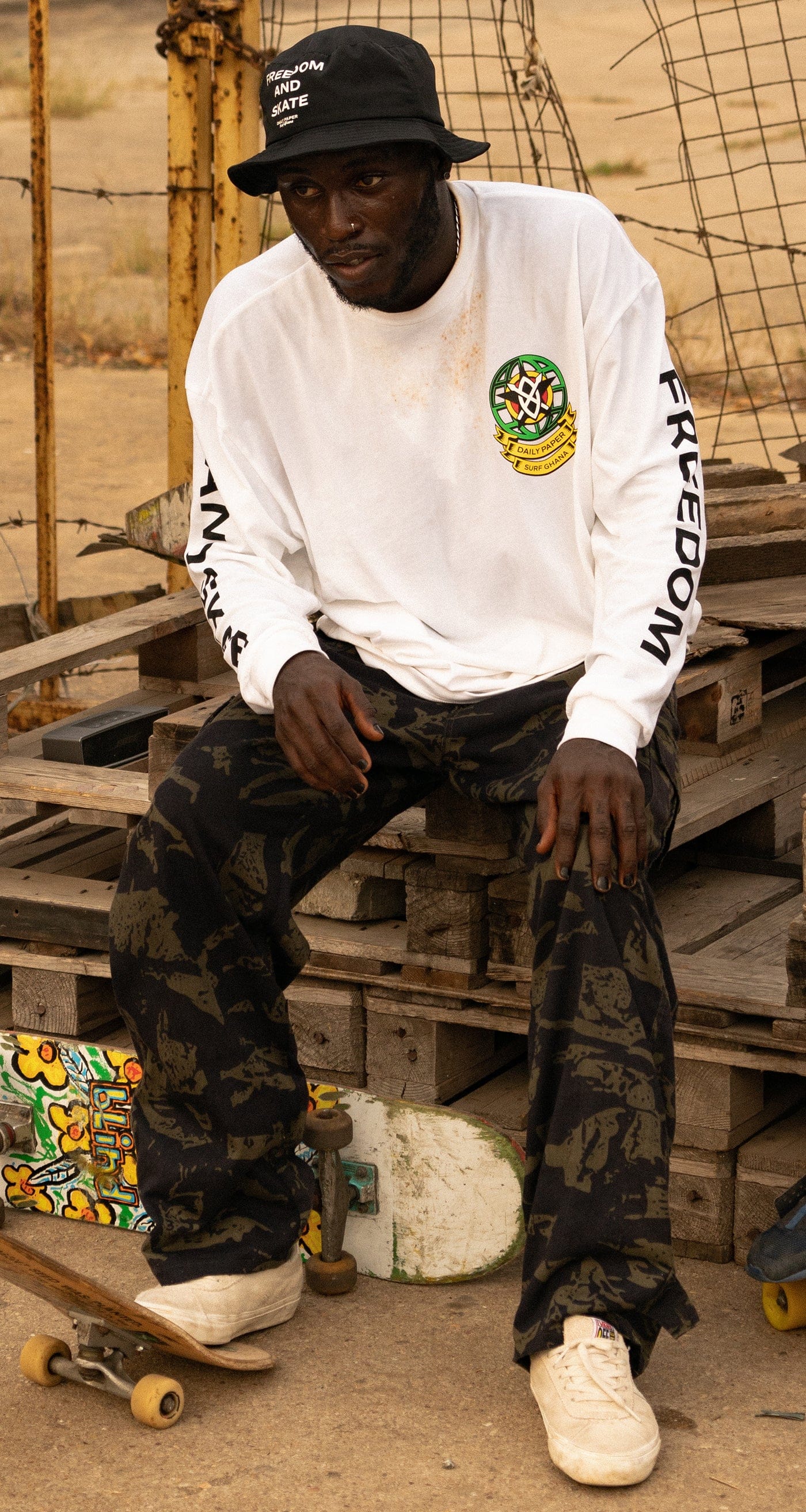 Daily Paper x Surf Ghana Black DP x Surf Ghana Hat