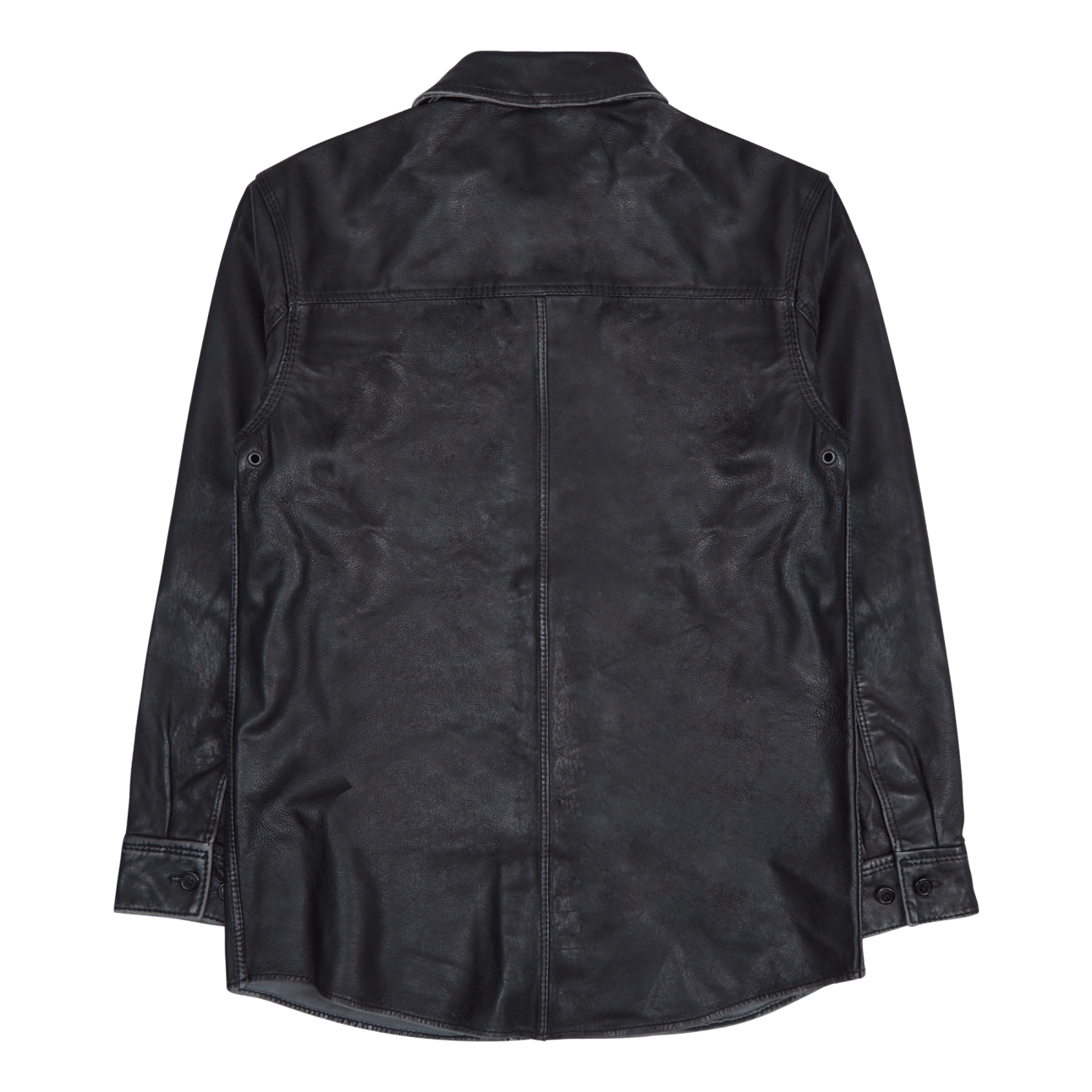Han Kjobenhavn Army Shirt Black Leather