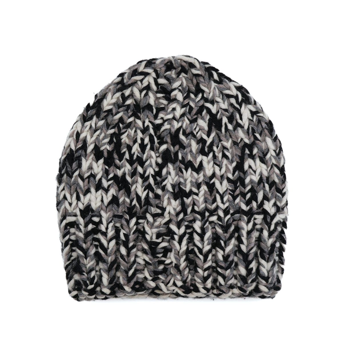 Luxury Promise Japan CHANEL KNIT HAT COCOMARK BLACK WHITE M RTW 90314405