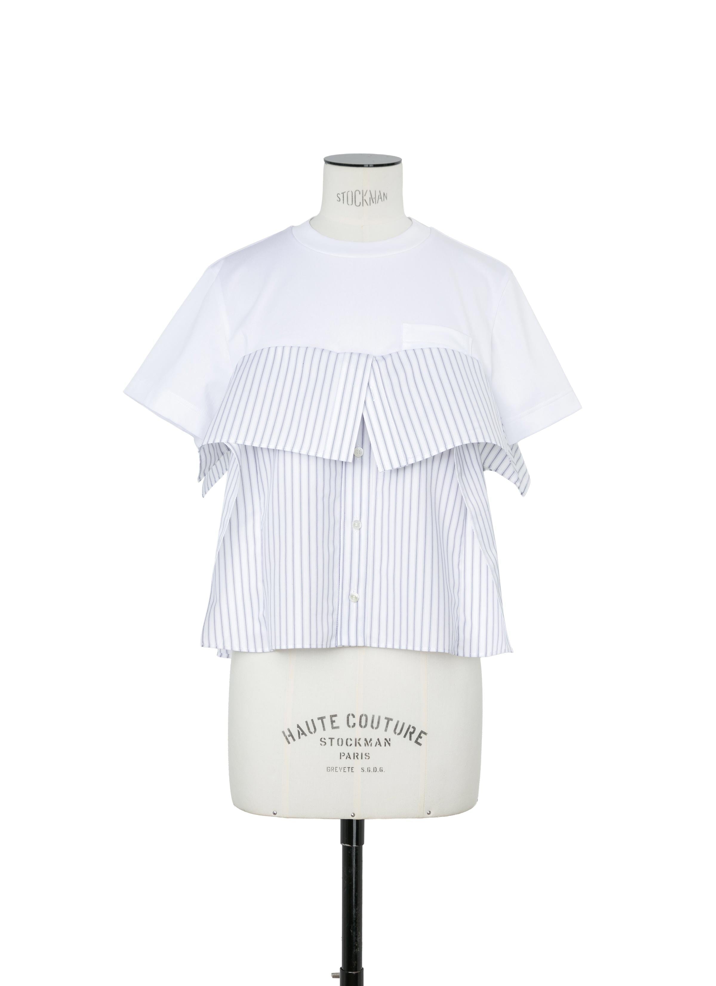 COTTON JERSEY Poplin x Cotton Jersey T - Shirt