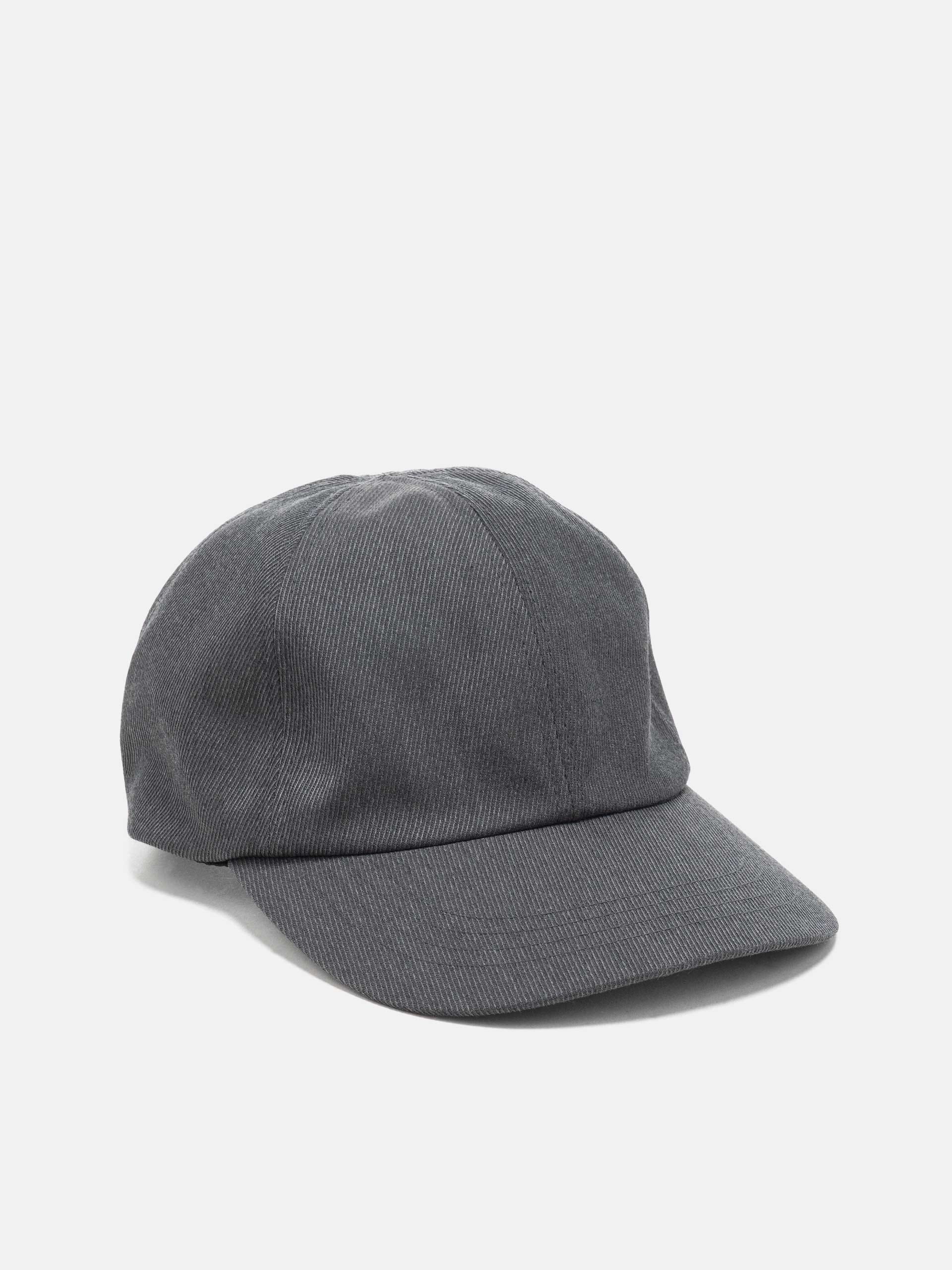 GABARDINE Field Cap - Super 100 Wool Gabardine Charcoal