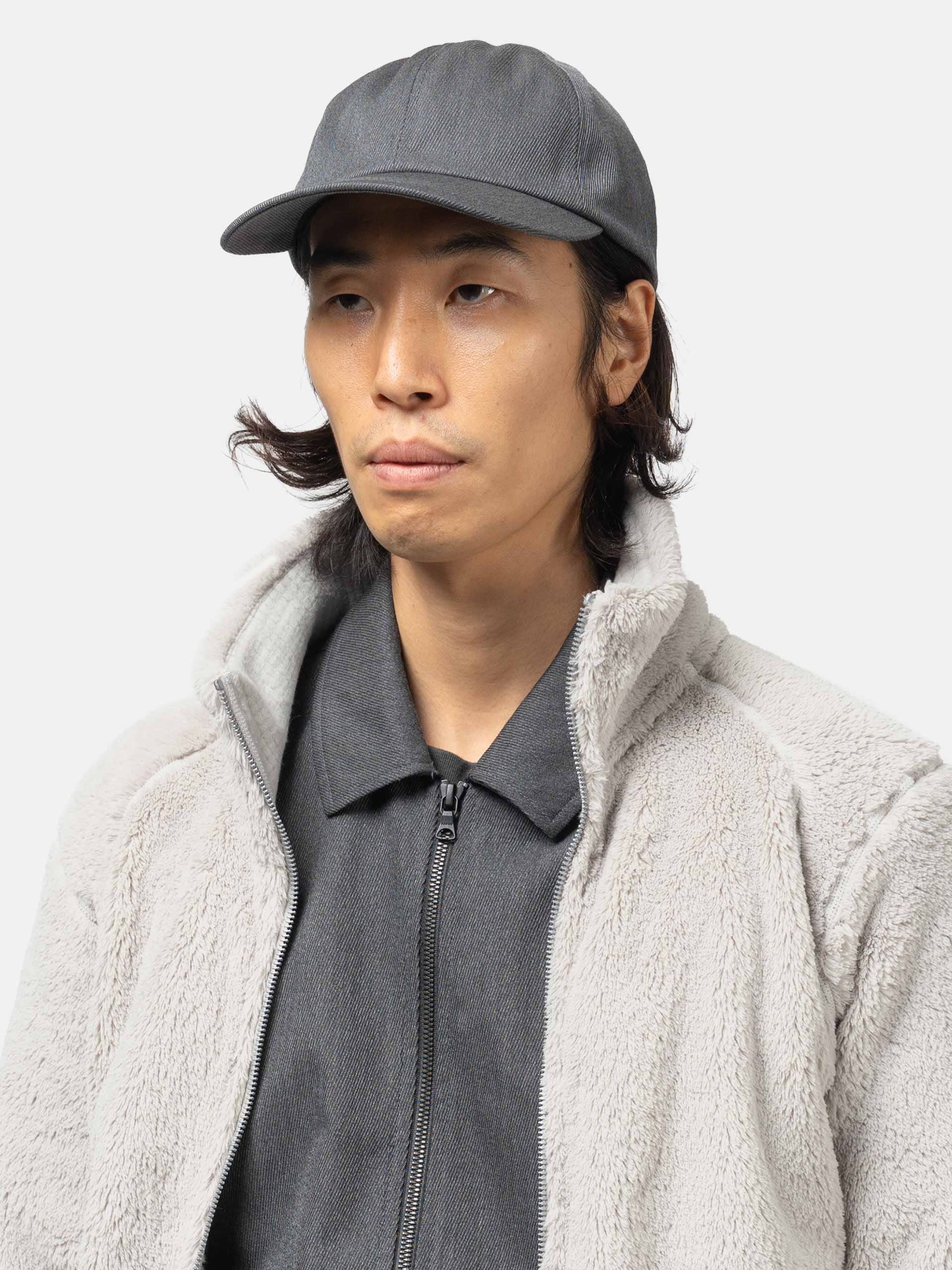 GABARDINE Field Cap - Super 100 Wool Gabardine Charcoal