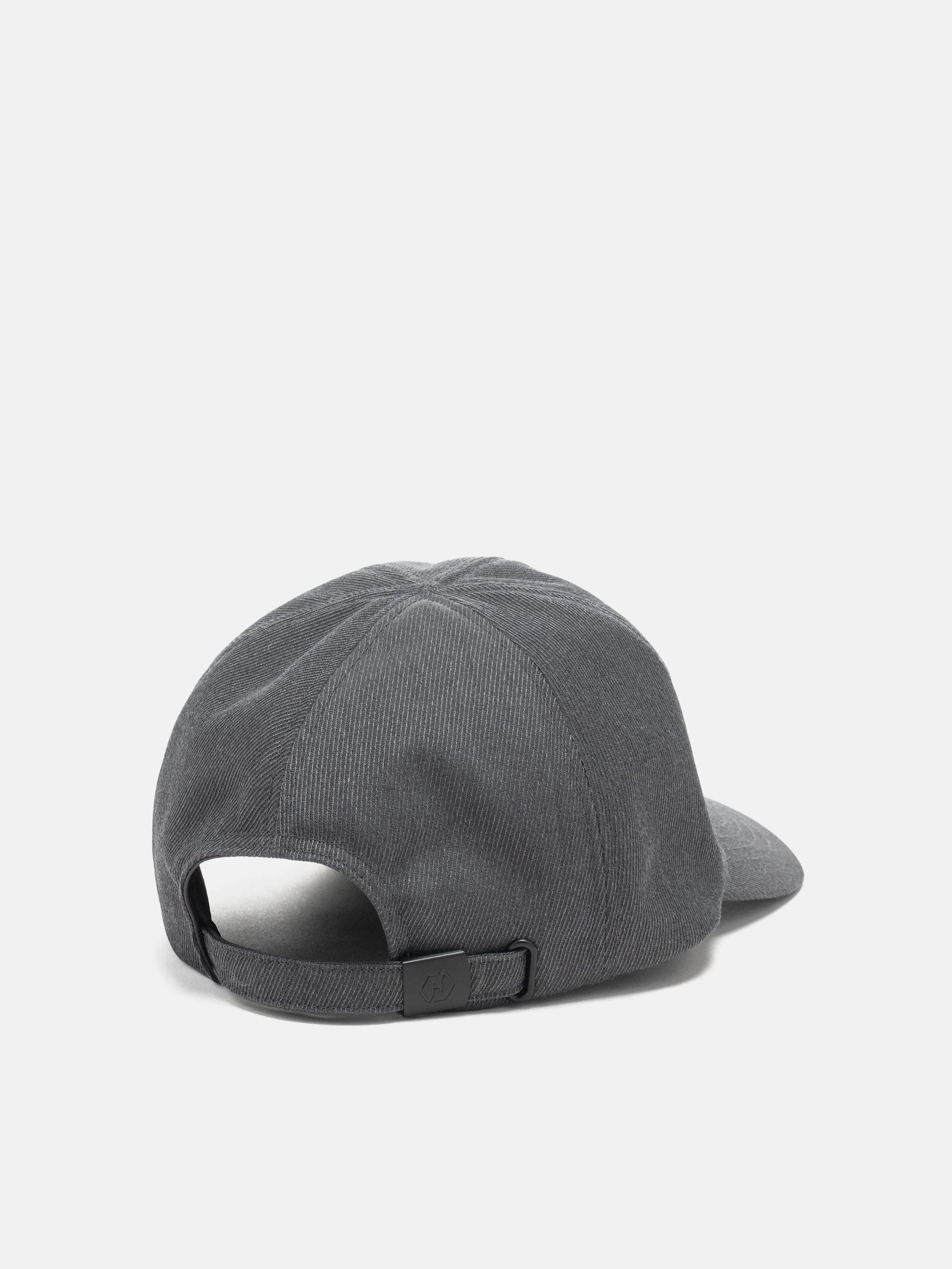 GABARDINE Field Cap - Super 100 Wool Gabardine Charcoal