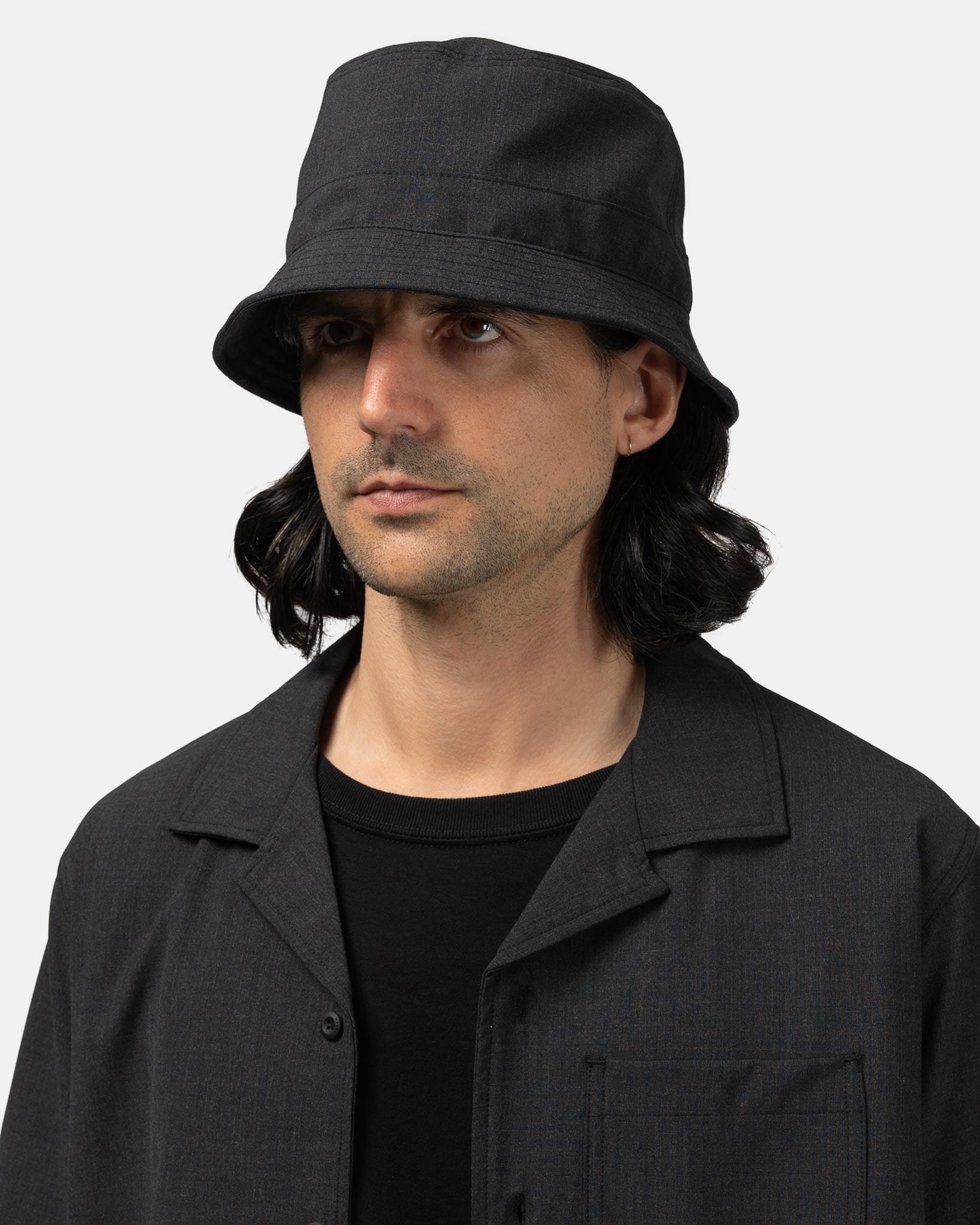 HAVEN Field Bucket Hat - Tropical Wool Charcoal