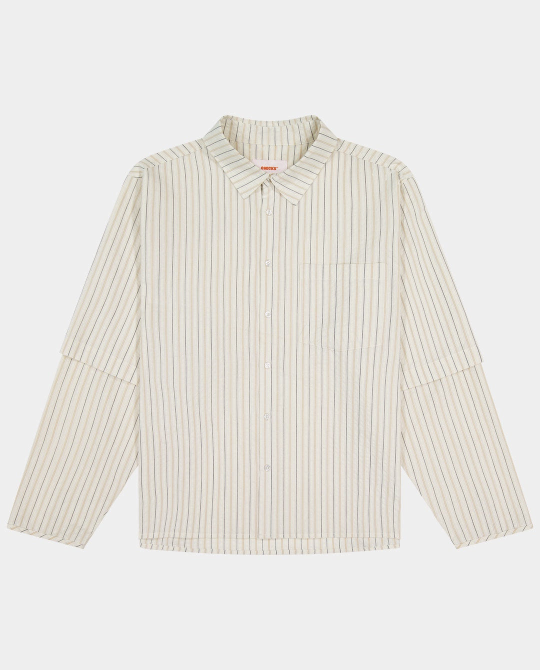Checks Downtown - Layered Shirt - Cream Stripe