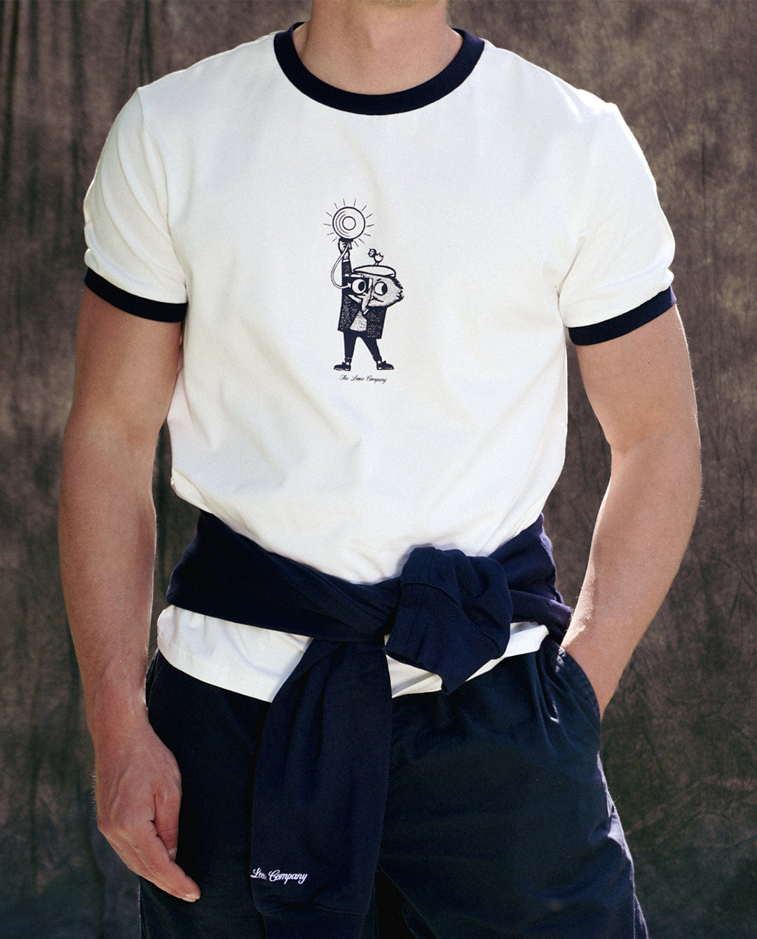 The Loose Company - Flash Ringer T - Shirt - White/Navy