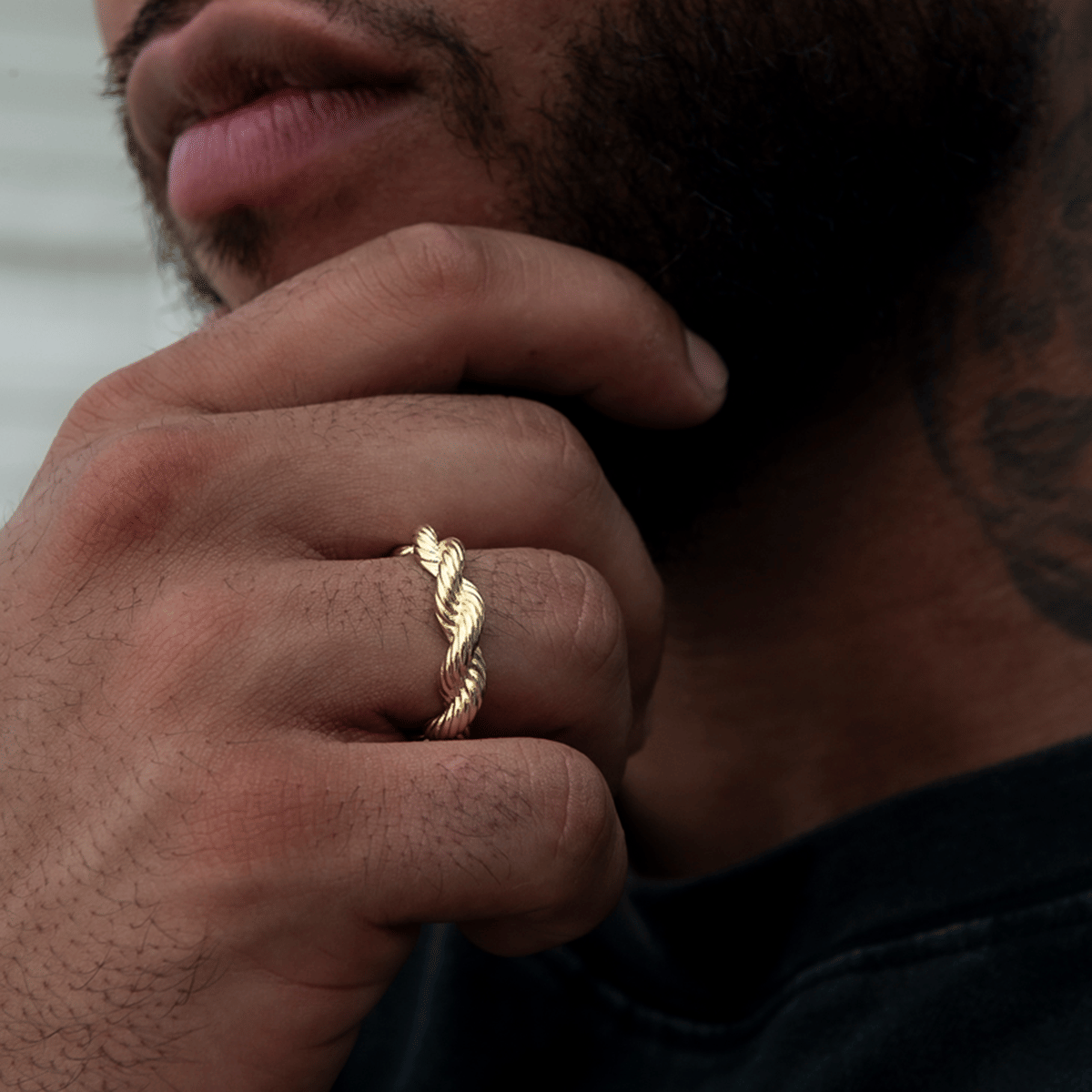 GLD PROMO SETS 6 mm Rope Ring in Yellow Gold
