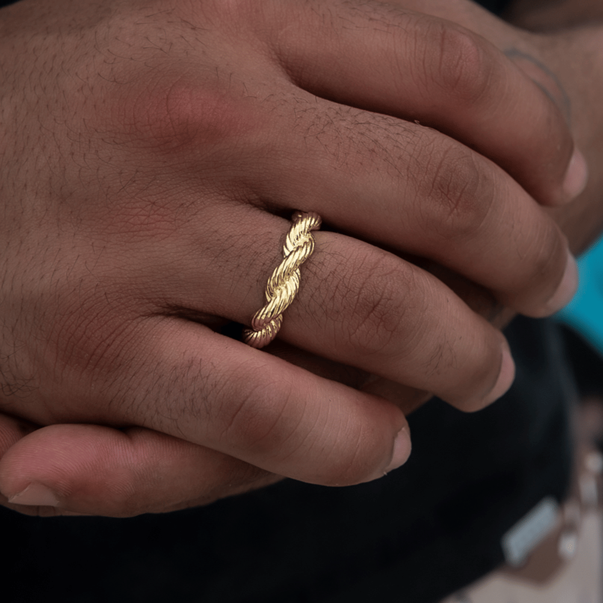 GLD PROMO SETS 6 mm Rope Ring in Yellow Gold