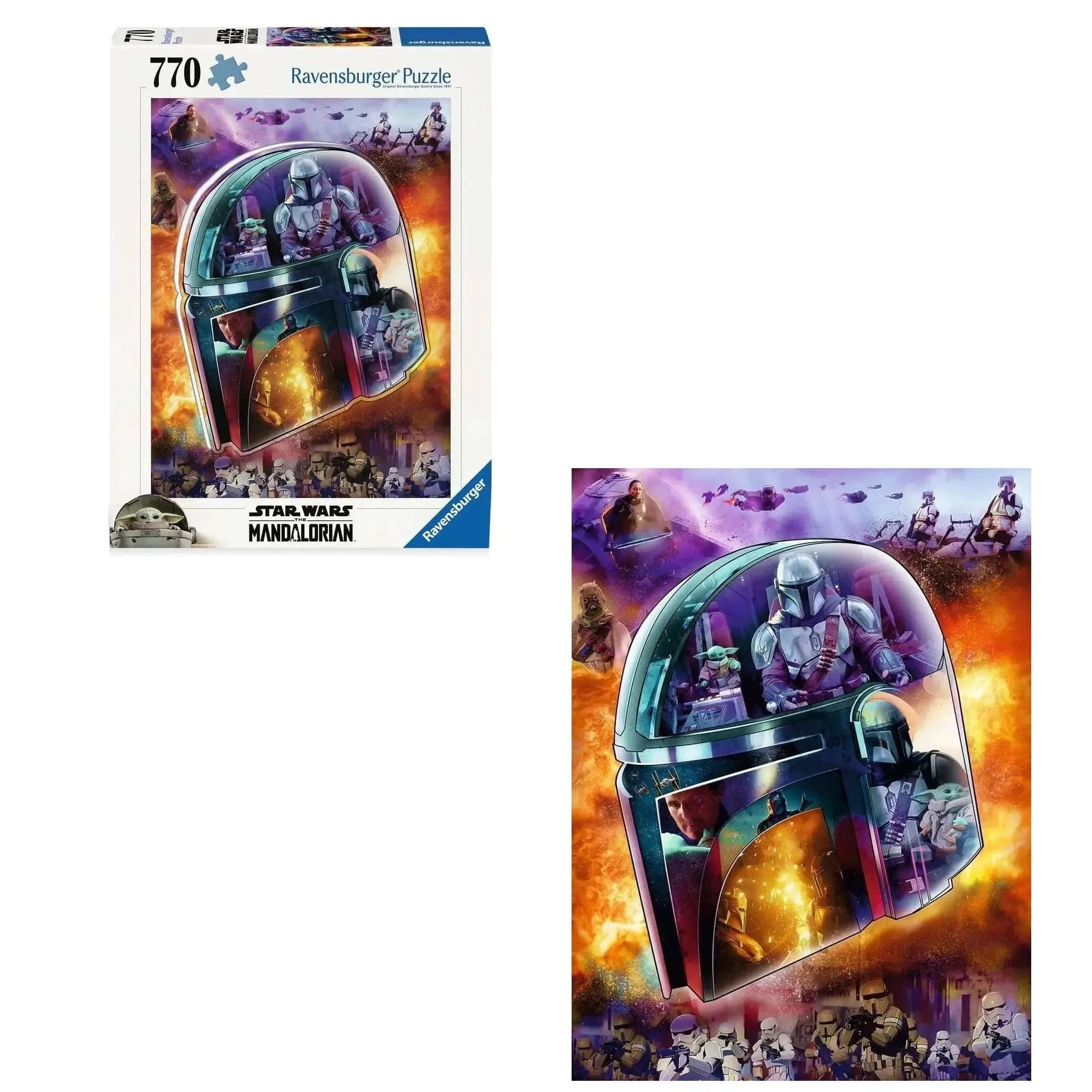 Ravensburger Star Wars: The Mandalorian - The Mandalorian Helmet Shaped Jigsaw Puzzle (770 Pieces) - Ravensburger - (2024)