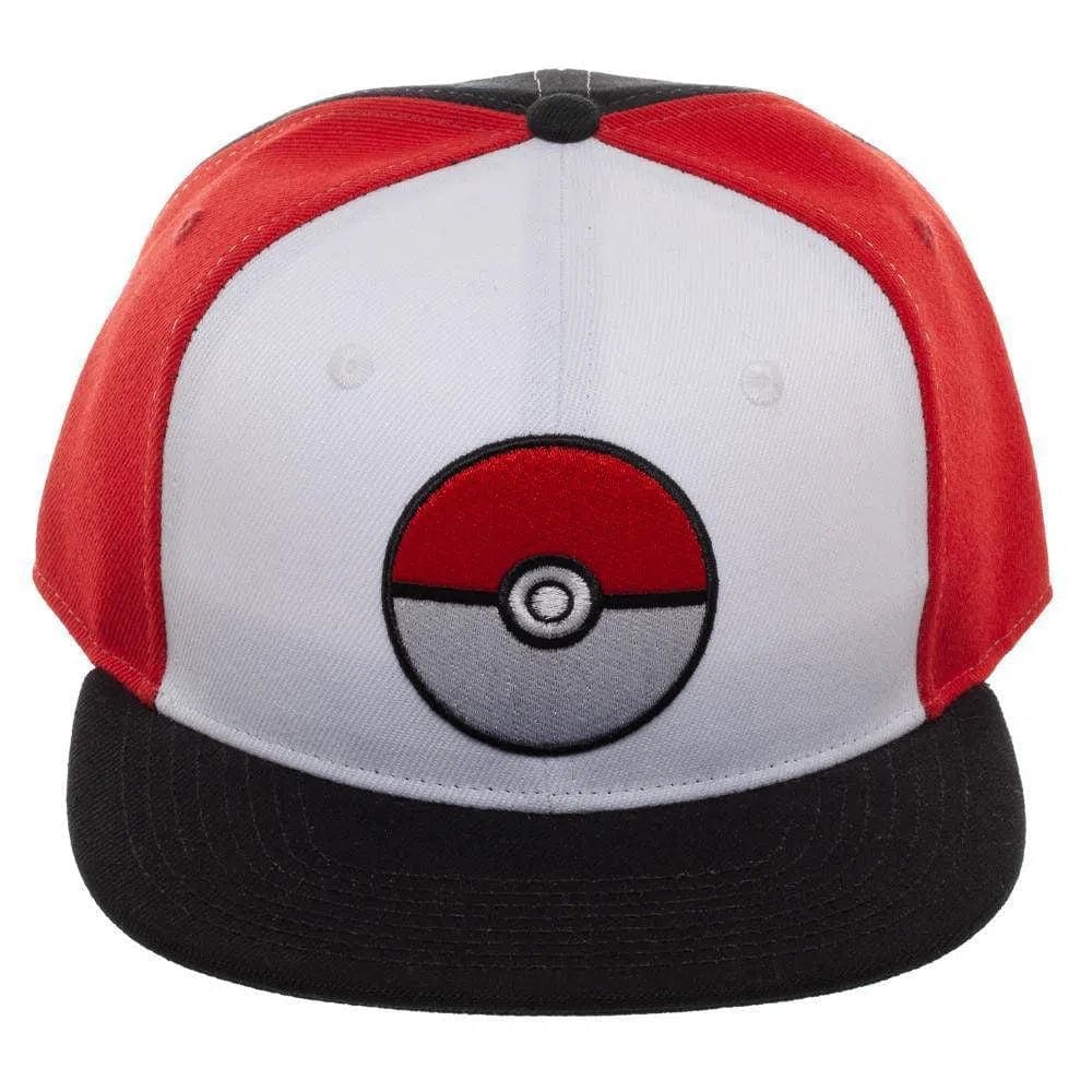 Bioworld Pokémon - Poké Ball Snapback Hat (Flat Bill) - Bioworld