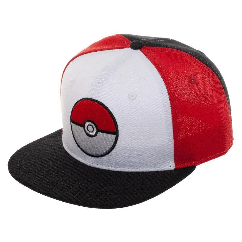 Bioworld Pokémon - Poké Ball Snapback Hat (Flat Bill) - Bioworld