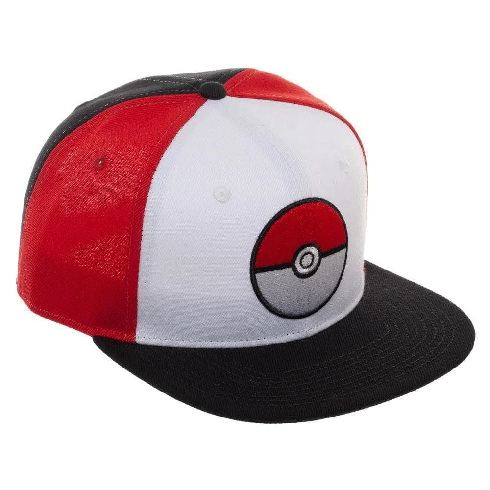 Bioworld Pokémon - Poké Ball Snapback Hat (Flat Bill) - Bioworld