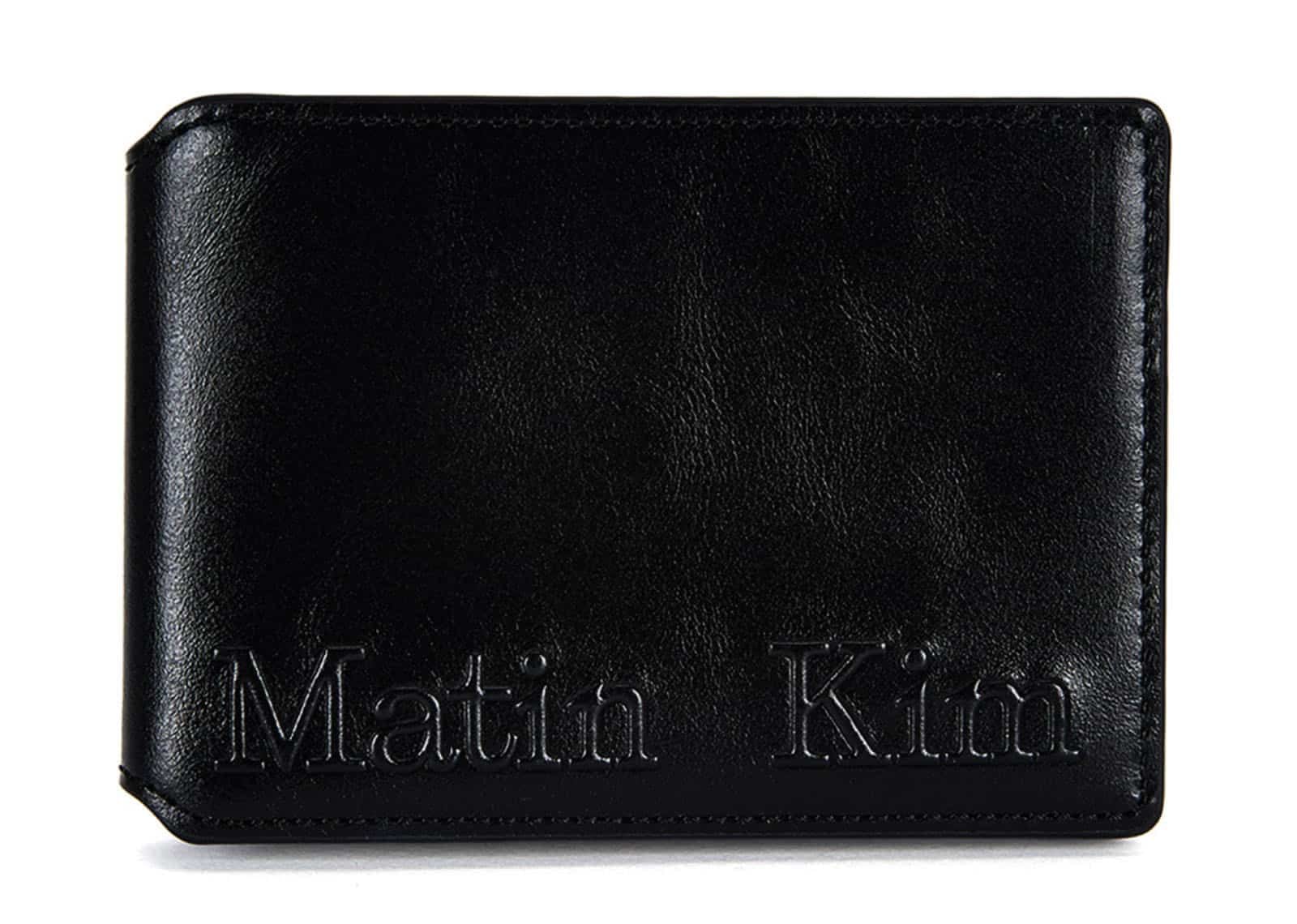 Matin Kim Embossed Logo Business Wallet Black WL023