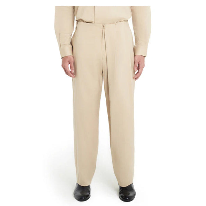 JAN SOBER LIGHT BROWN HALF PLEATS PANTS