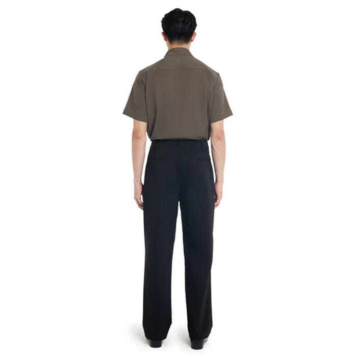 JAN SOBER BLACK HALF PLEATS PANTS