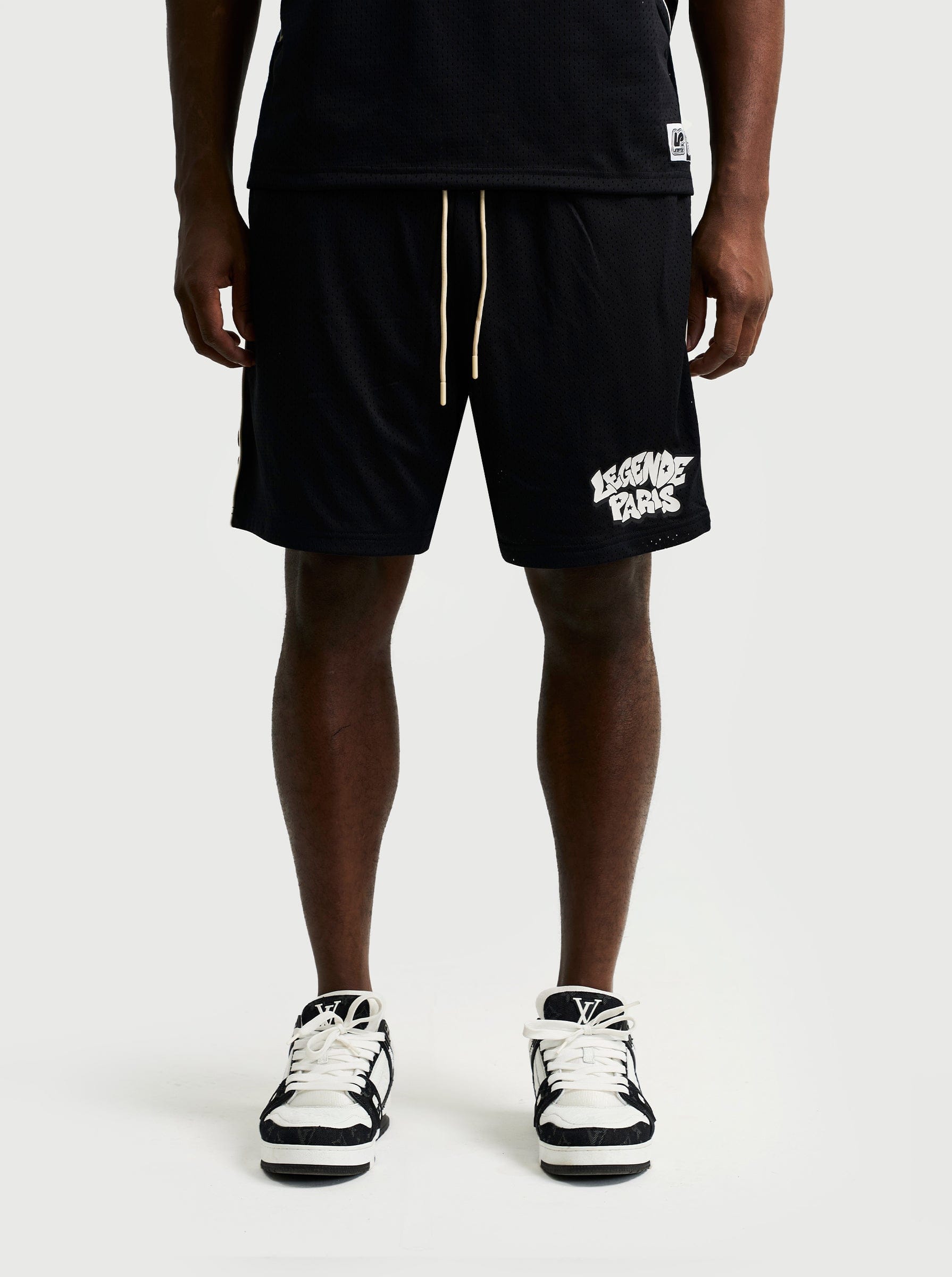 Legende Paris GRAFFITI MESH SHORT - BLACK