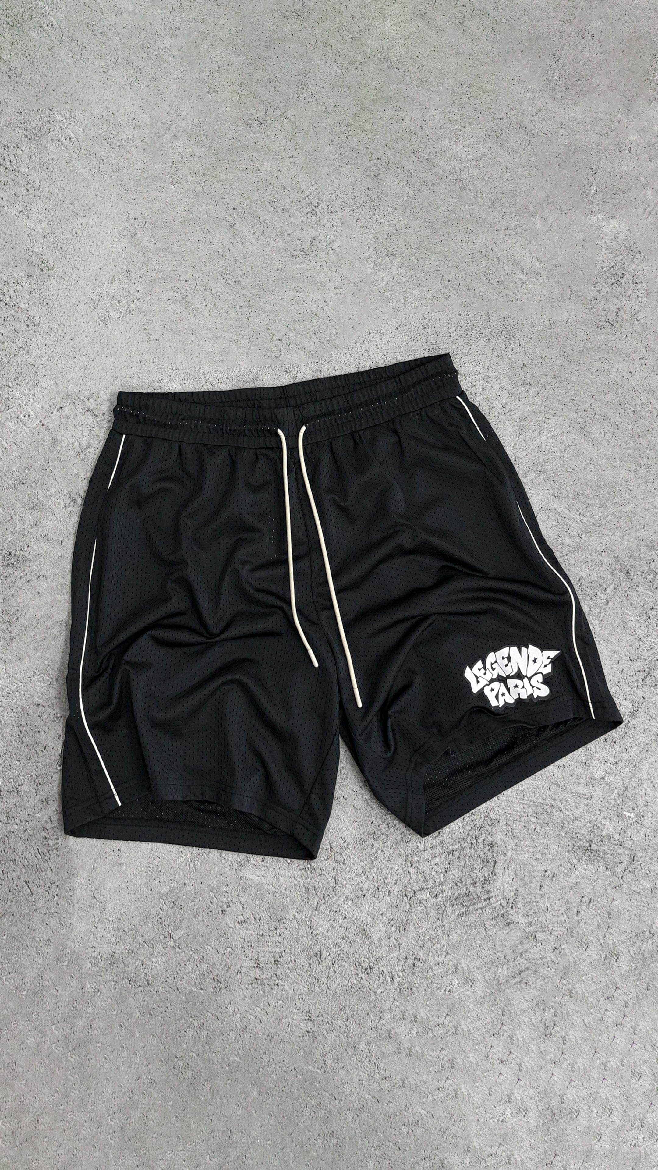 Legende Paris GRAFFITI MESH SHORT - BLACK