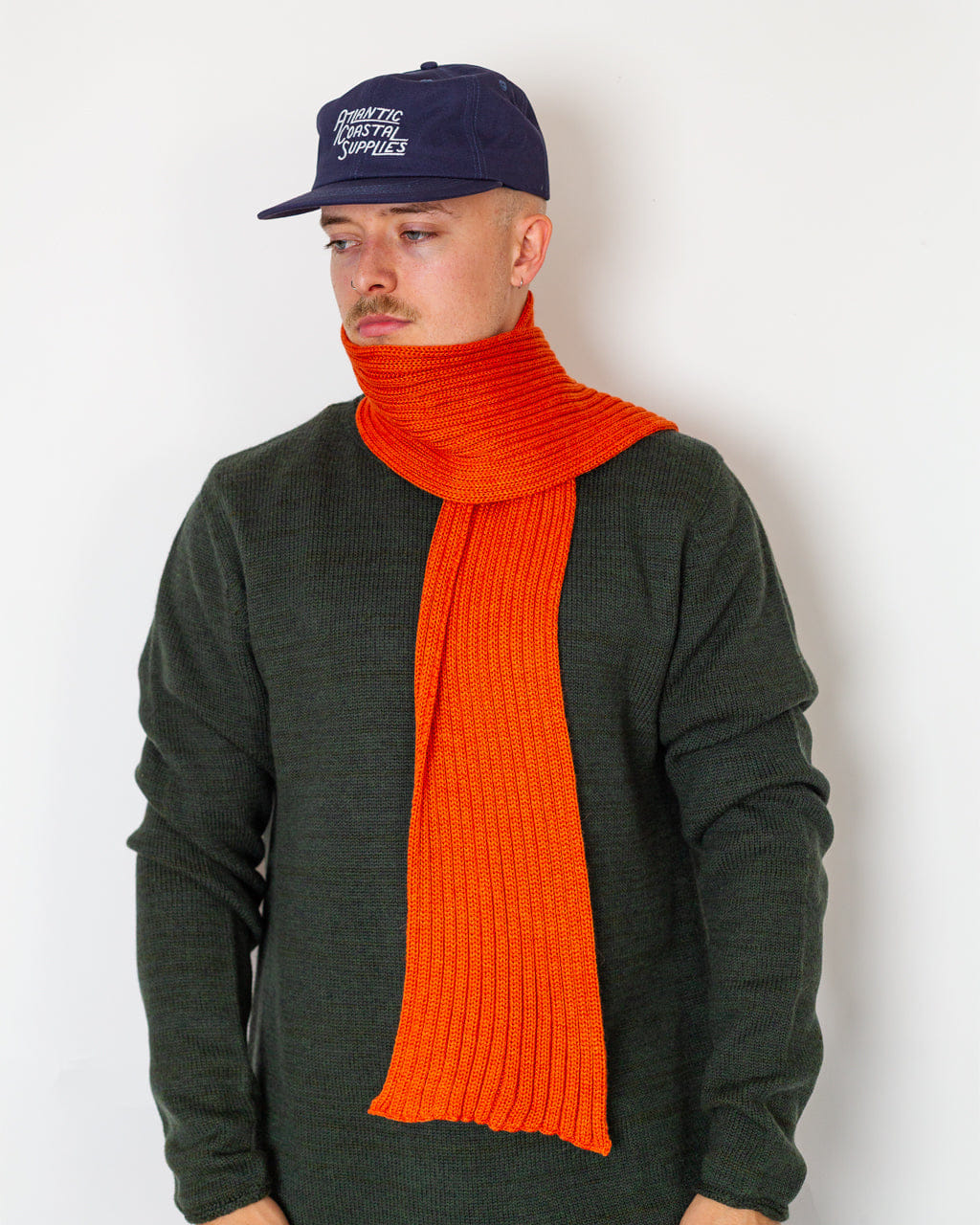 Inis Meáin Rib Scarf - Orange