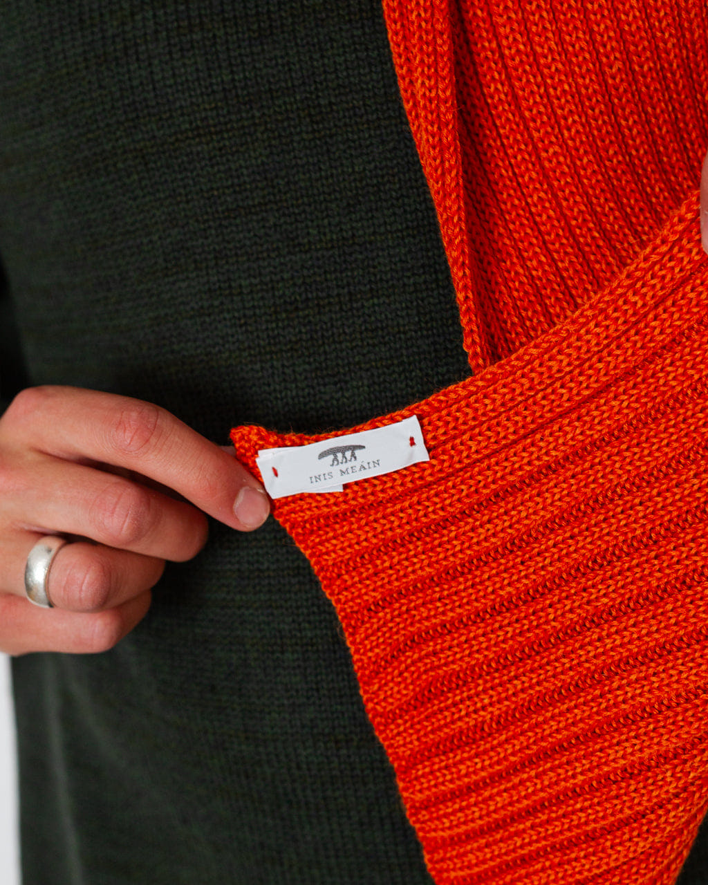 Inis Meáin Rib Scarf - Orange