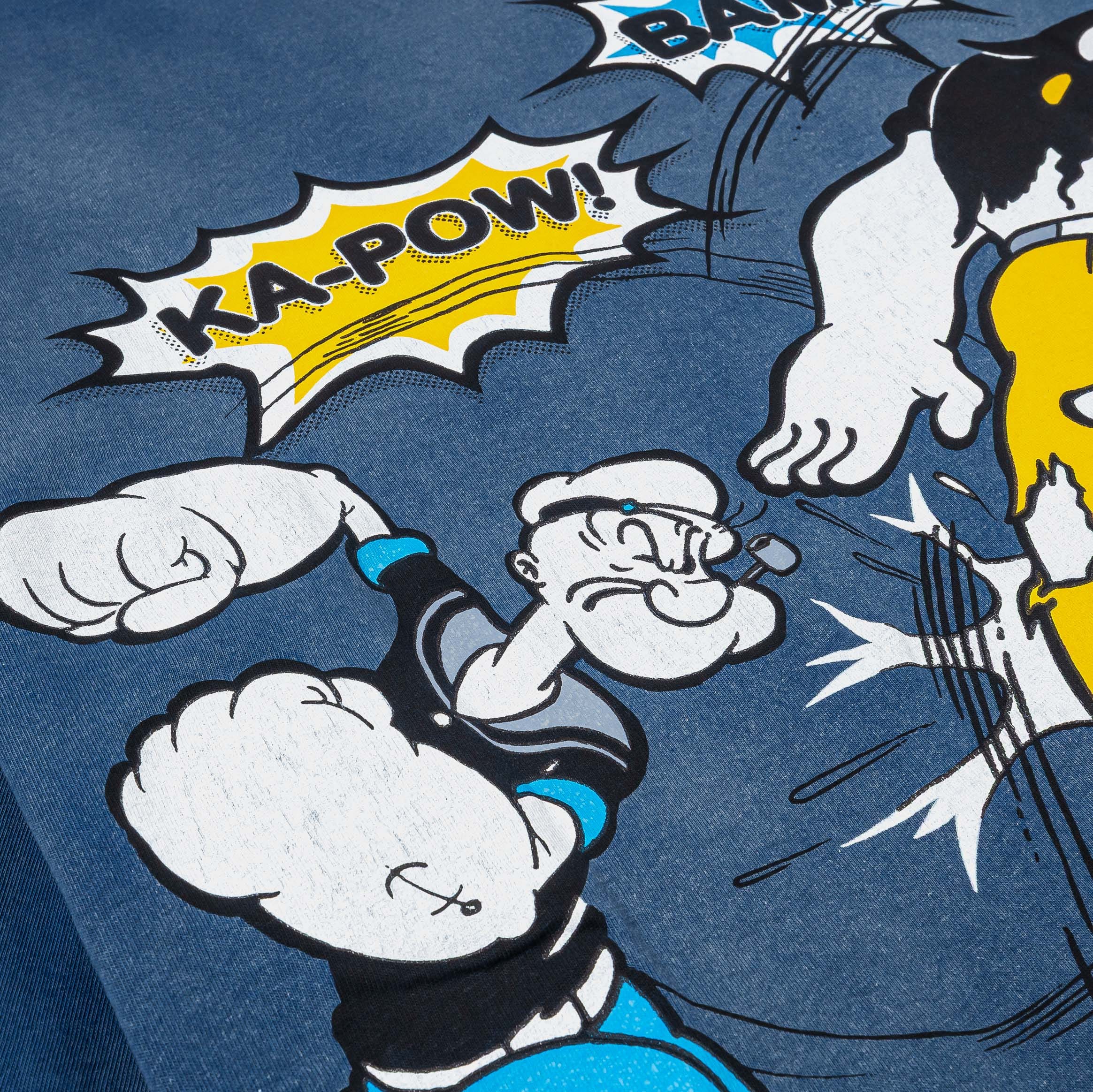 Popeye x SP SP x Popeye POW! Mens Short Sleeve Shirt (Navy/White)
