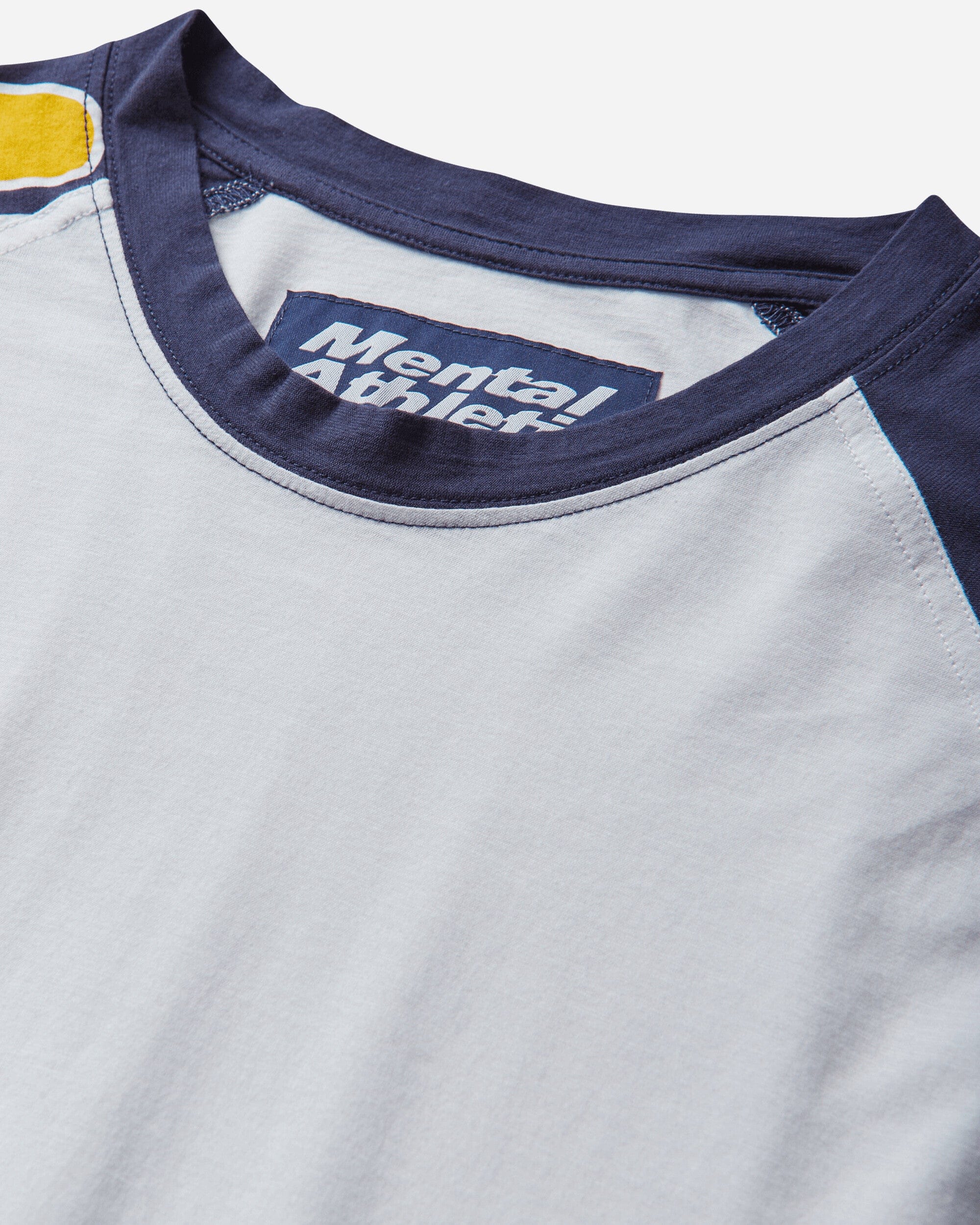 Mental Athletic Overlogo 3/4 Raglan T - Shirt Bright White / Baritone Blue