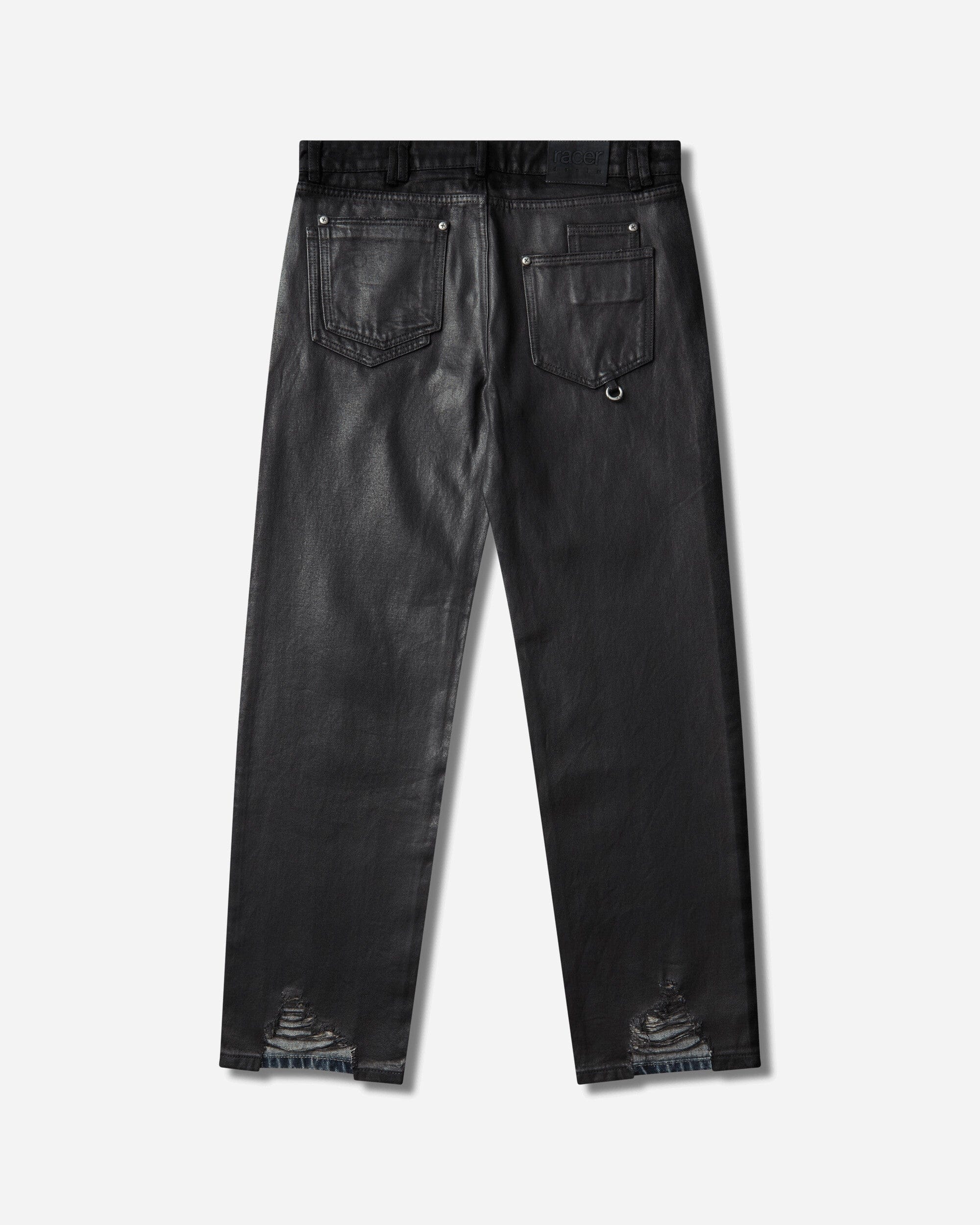 Racer Worldwide Coated Slim Low - Waist Denim Pants Black