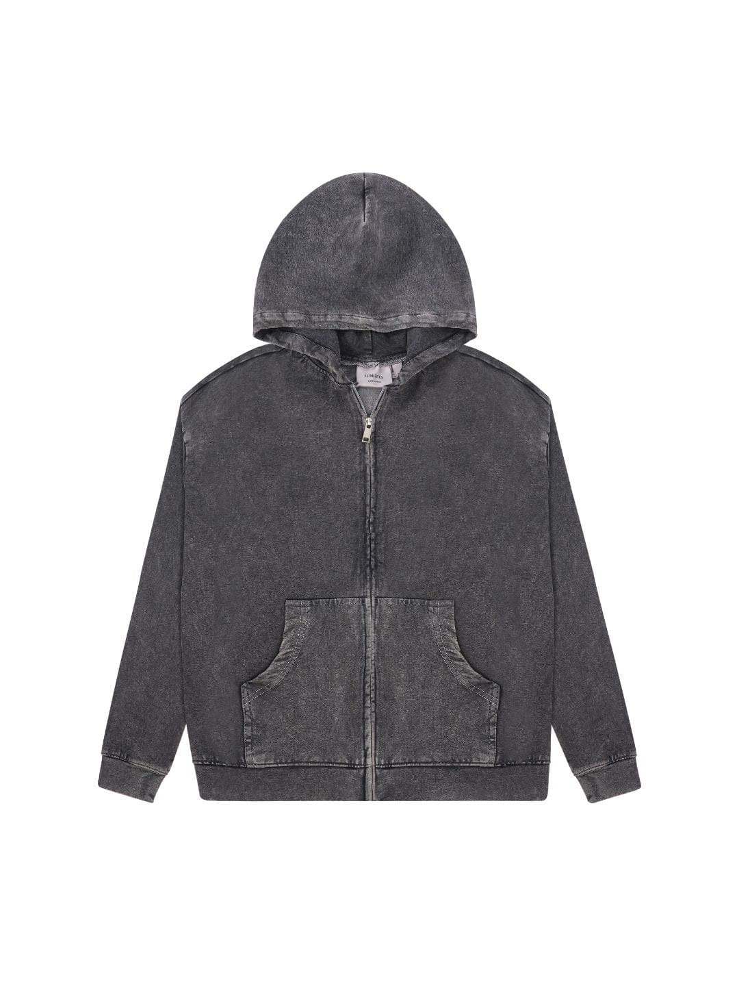 Lumières SMOKED KNIT ZIPPER HOODIE