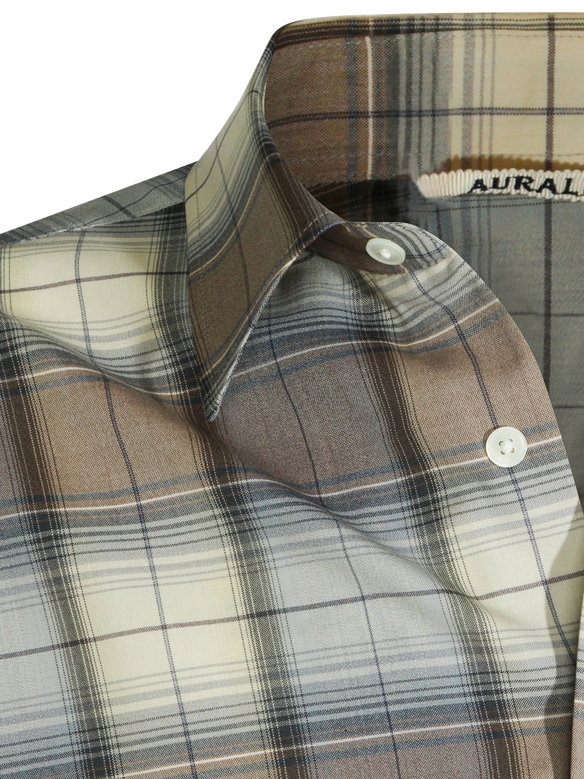 Auralee check - pattern shirt