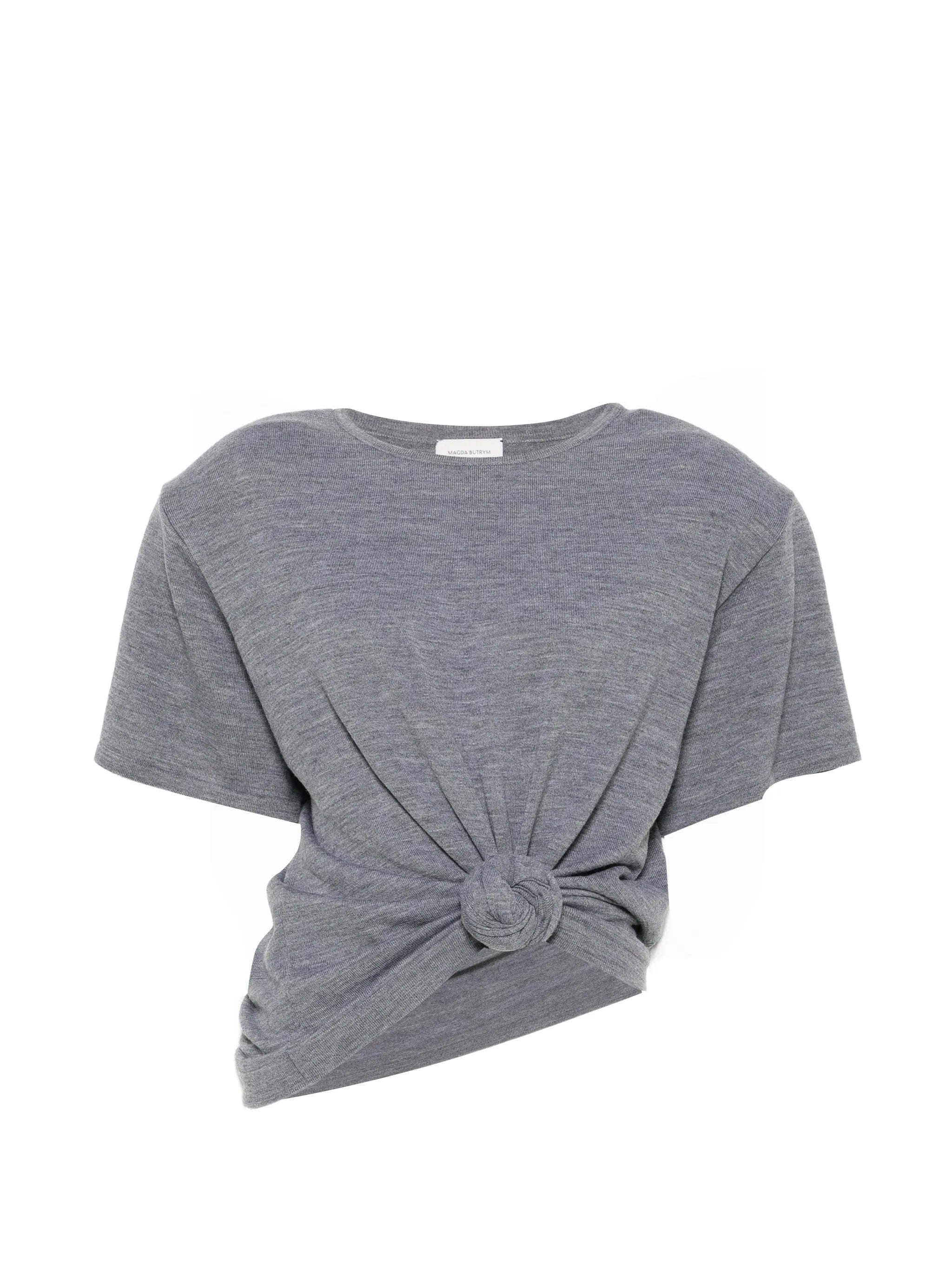 Magda Butrym knotted cropped T - shirt
