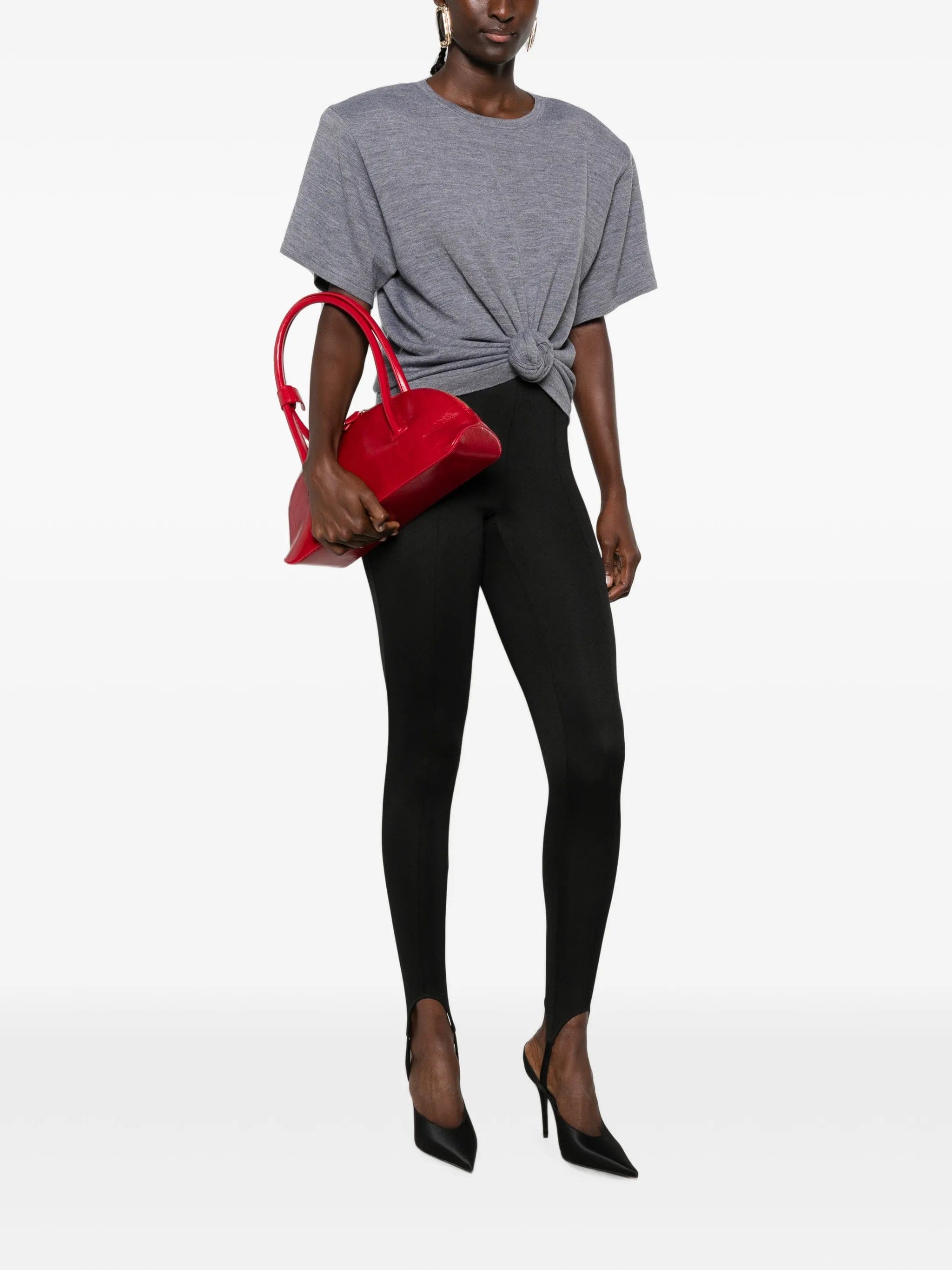 Magda Butrym knotted cropped T - shirt